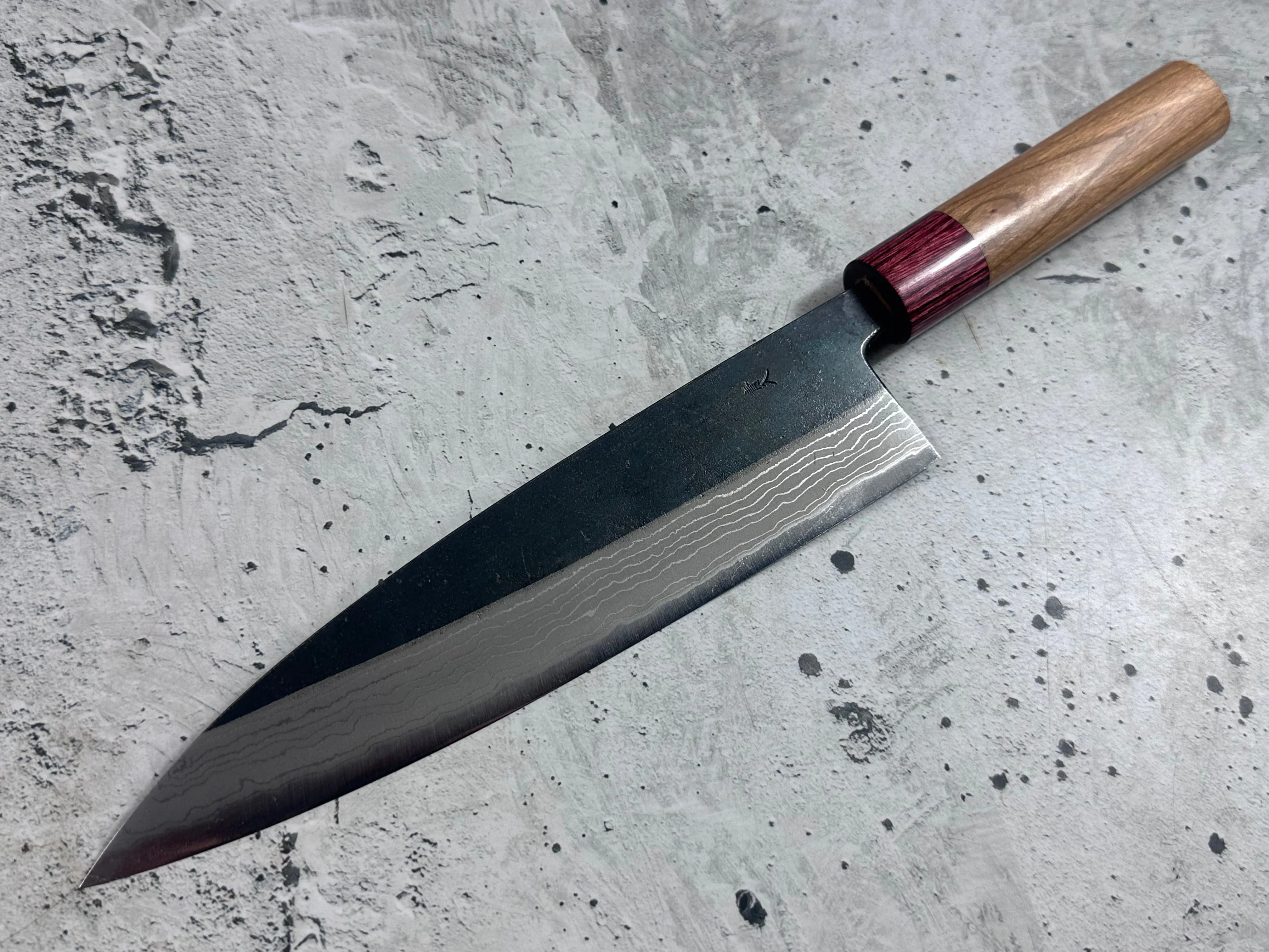 Muneishi Aogami Damascus Gyuto 210mm - Image 11