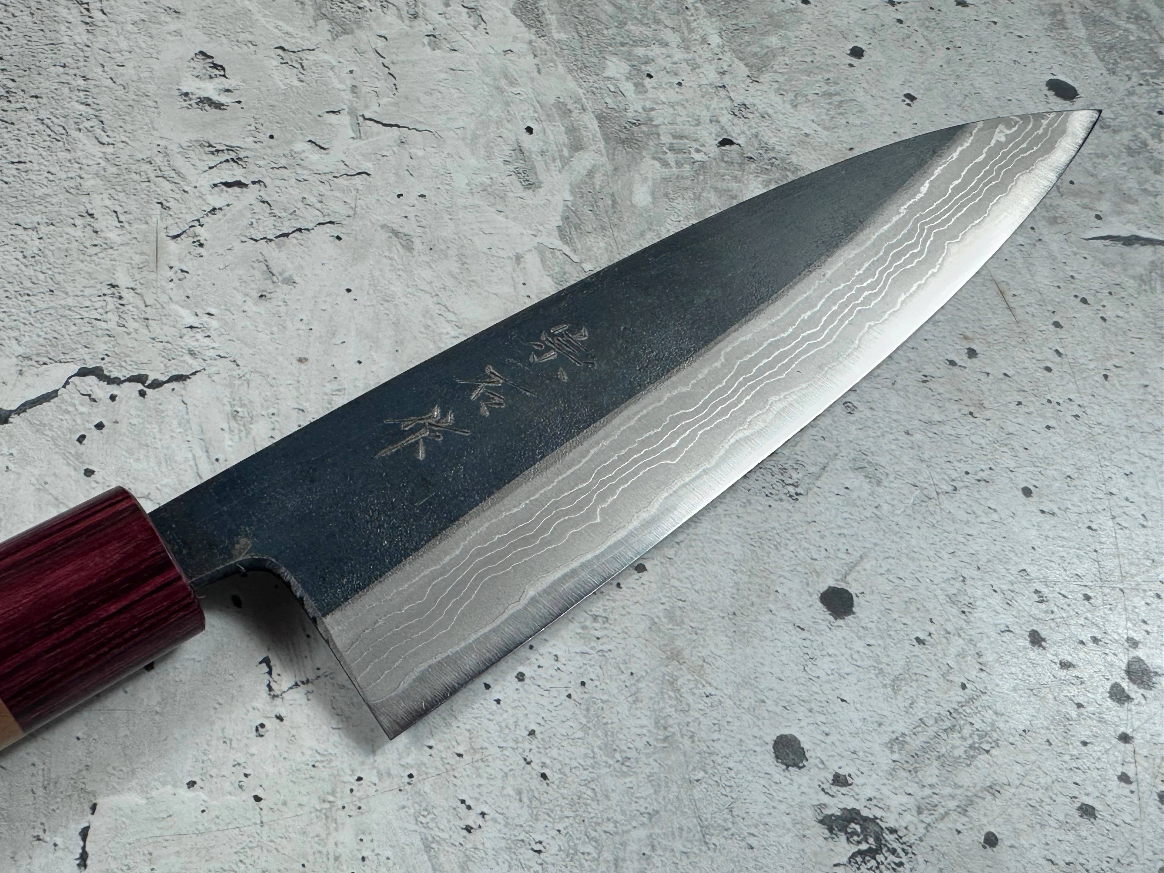 Muneishi Aogami Damascus Gyuto 210mm - Image 7