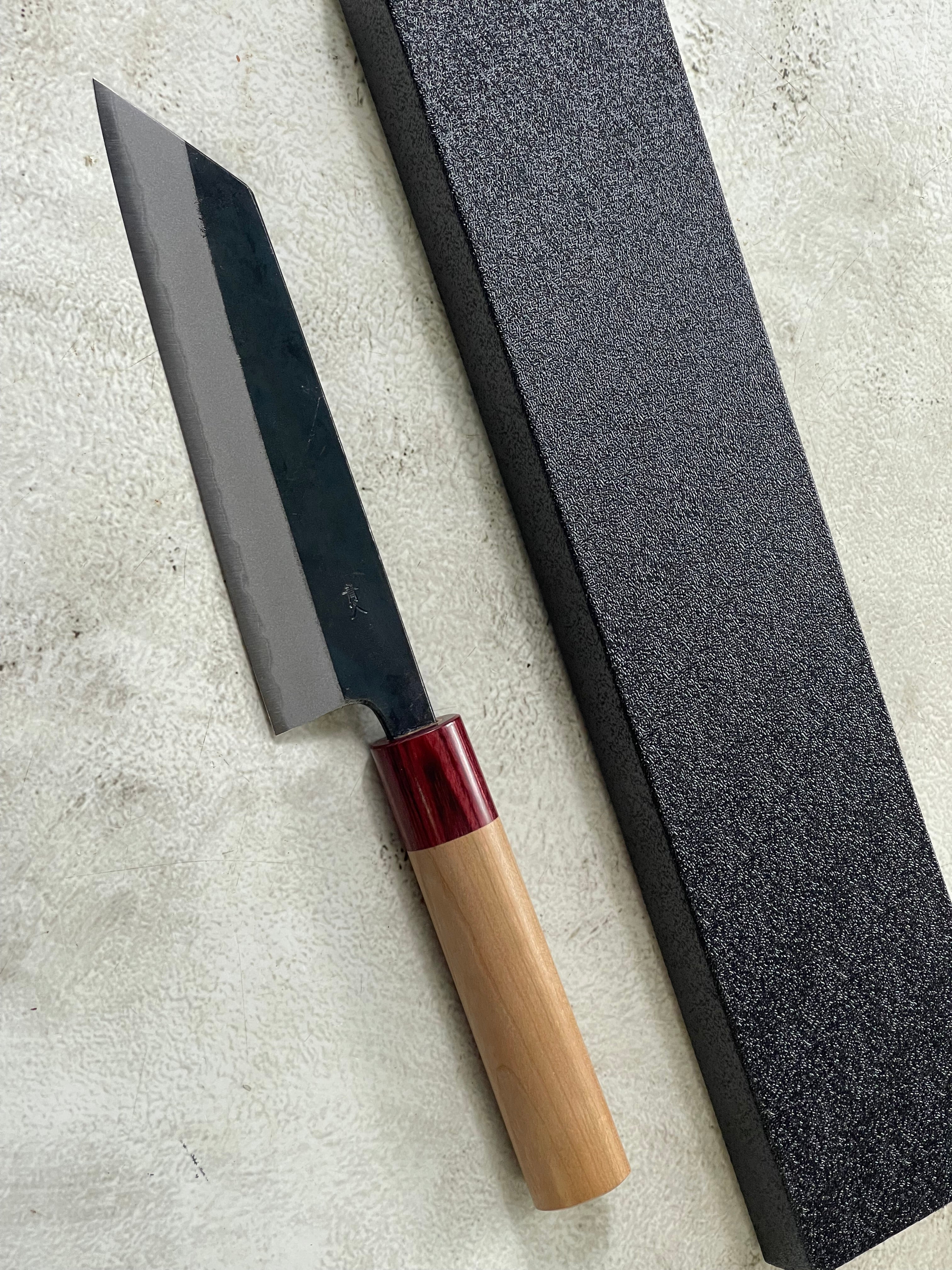 Muneishi Aogami 2 Iron Clad Kiritsuke 165mm Kurouchi Finish - Image 14