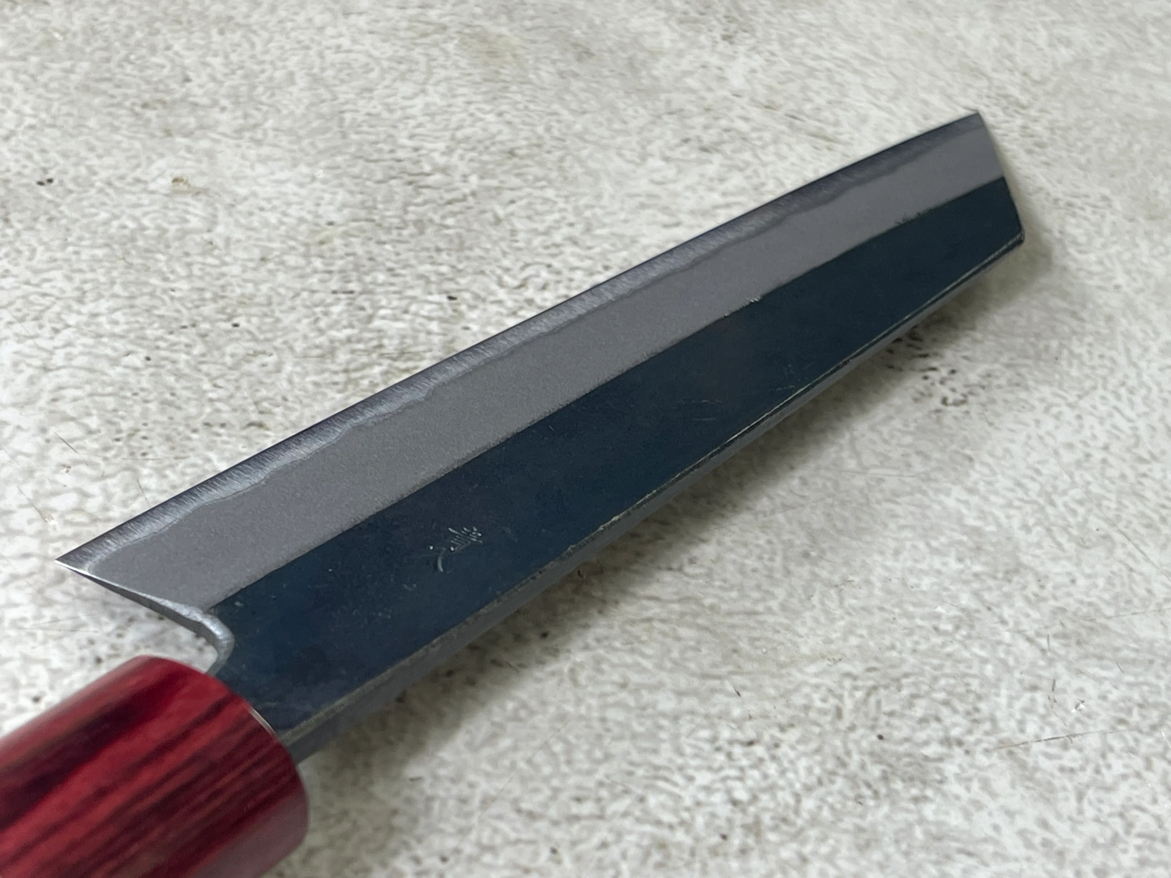 Muneishi Aogami 2 Iron Clad Kiritsuke 165mm Kurouchi Finish - Image 6