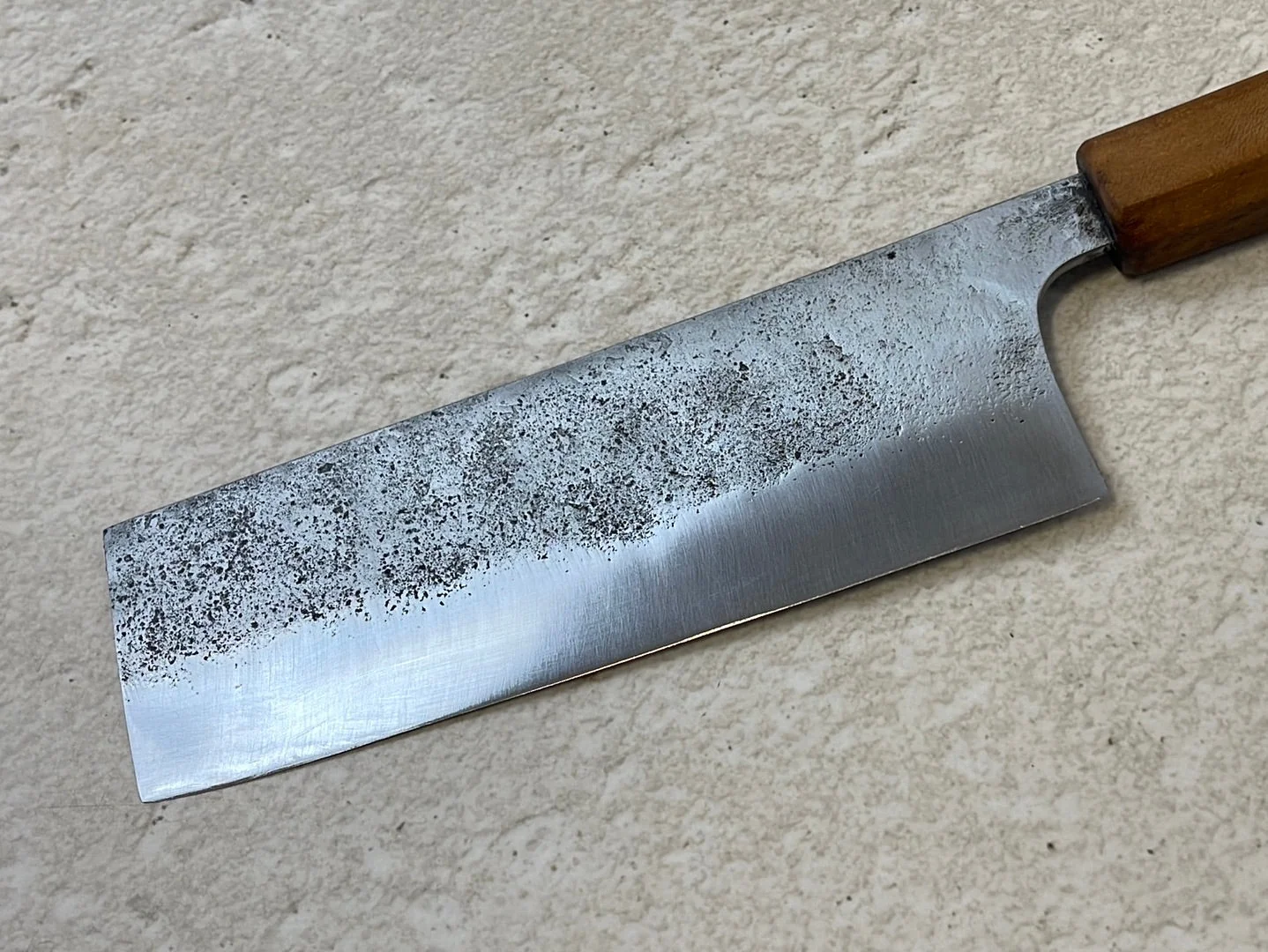 Nakiri 150mm Nashiji Jatiwood Timber Handle - Image 2