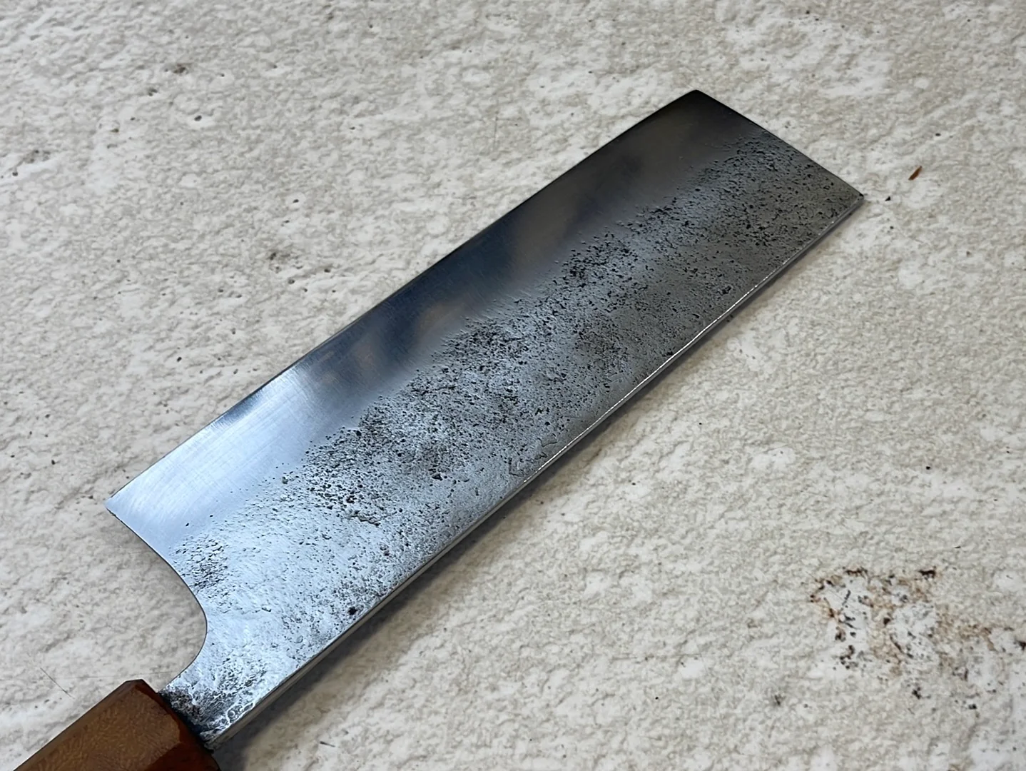 Nakiri 150mm Nashiji Jatiwood Timber Handle - Image 6