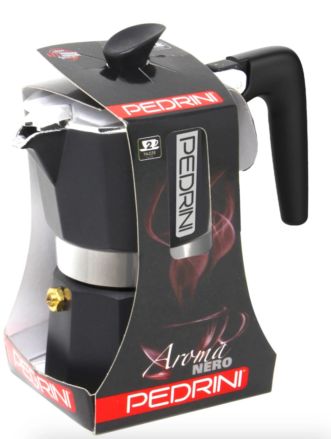 Pedrini Aroma Nero Coffee Maker, 3 Cups - Image 2