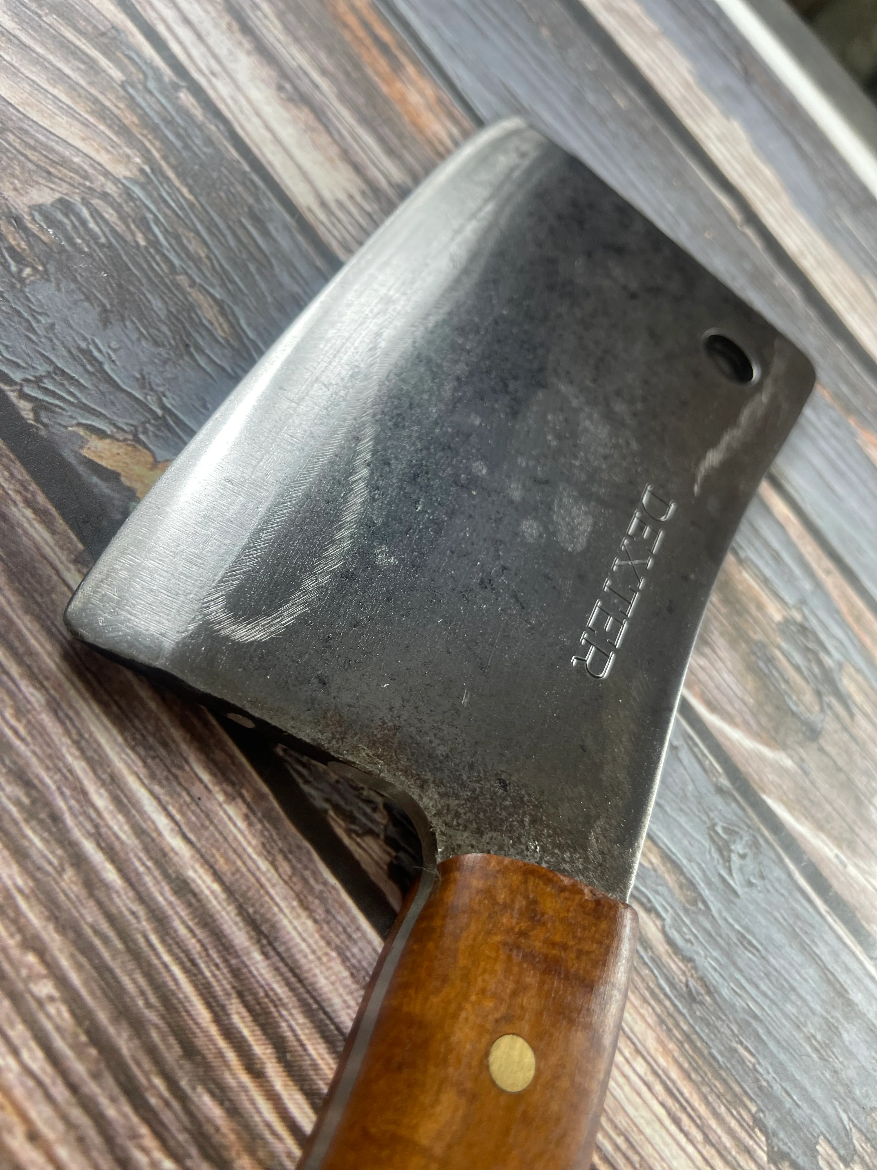 Premium Vintage Dexter Butcher Cleaver Knife 200mm Carbon Steel 🇺🇸 - Image 8