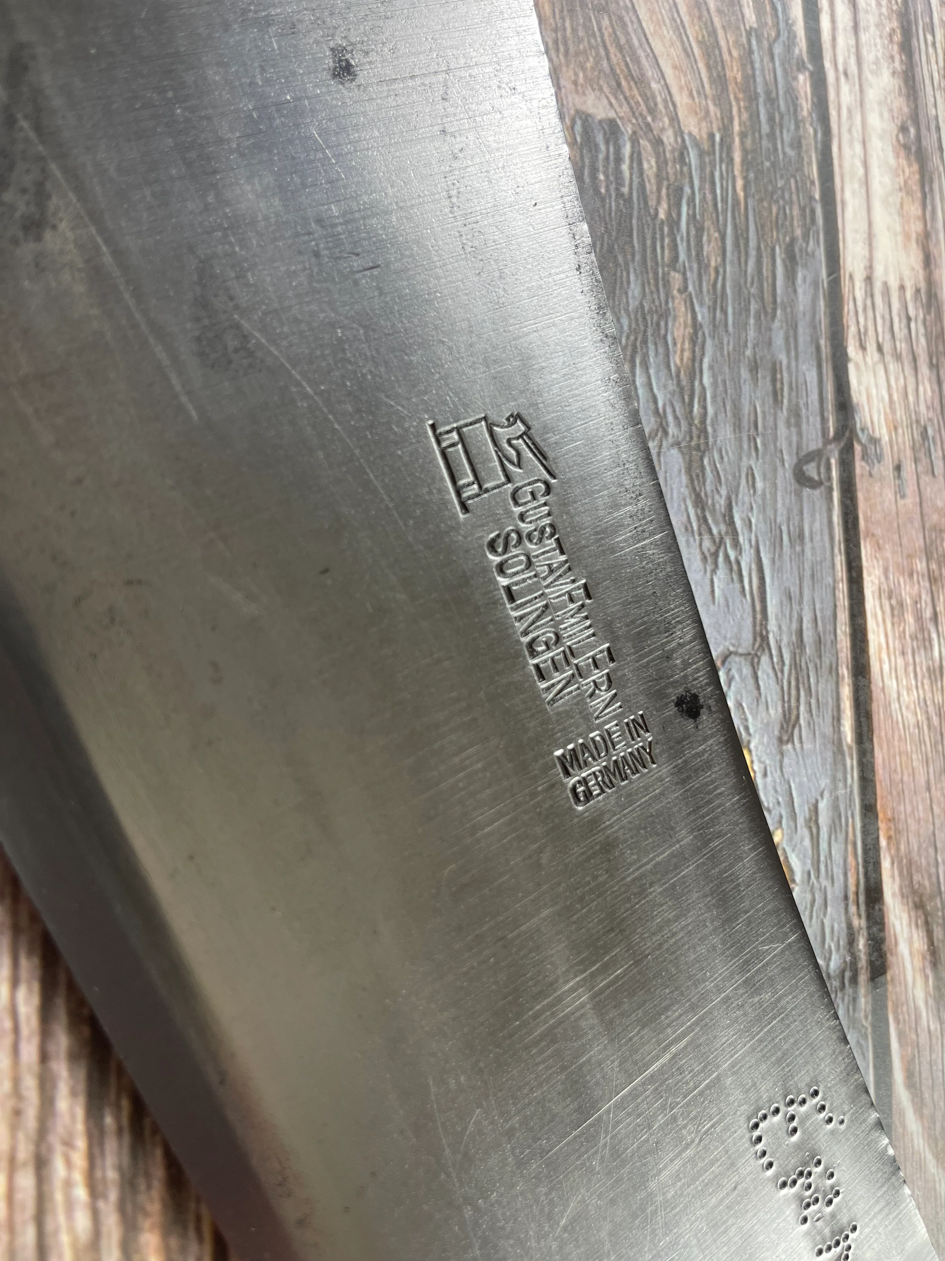 Premium Vintage Gustav Emil Ern Butcher Cleaver Knife 250mm Carbon Steel 🇩🇪 - Image 4