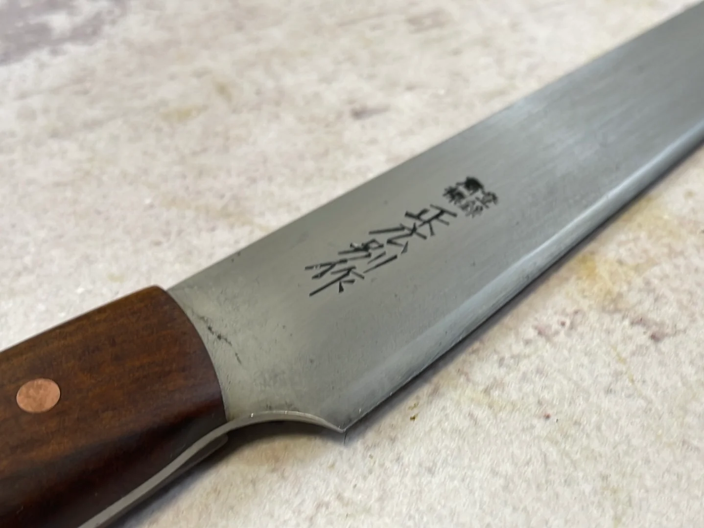 Premium Vintage Japanese Carving Knife 250mm Carbon Steel 🇯🇵 - Image 4