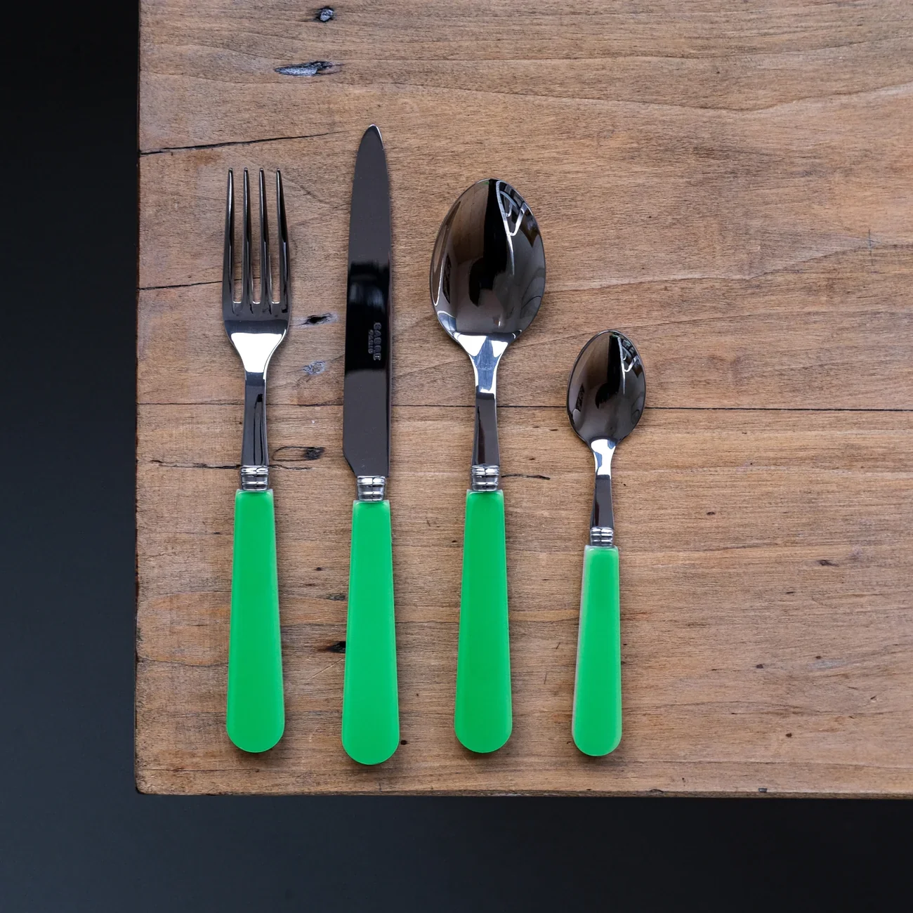 Sabre Paris, Duo. 7pc cutlery set - Garden Green - Image 4