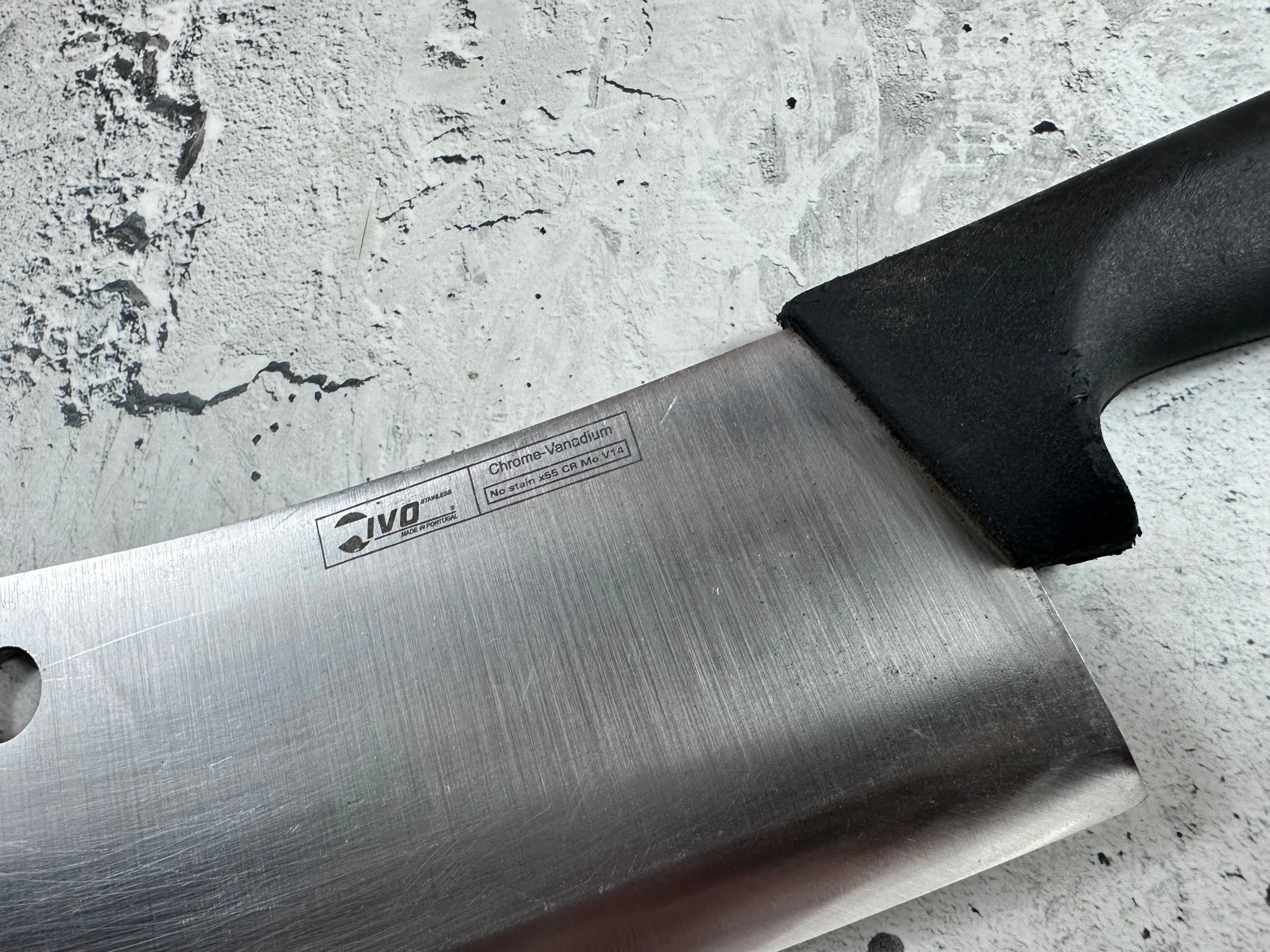 Second Hand Ivo Cleaver Knife 180mm Chrome Vanadium Steel Made in Portugal 2048 - Image 4