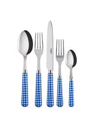 Spaghetti Spoon Blue Gingham | Sabre Paris - Image 3