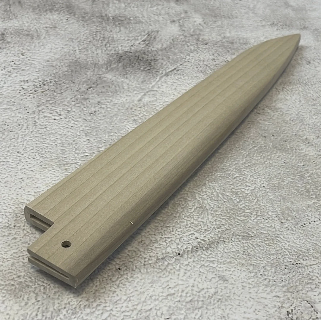 Sujihiki 210mm Magnolia Saya Sheath with Plywood Pin - Image 5