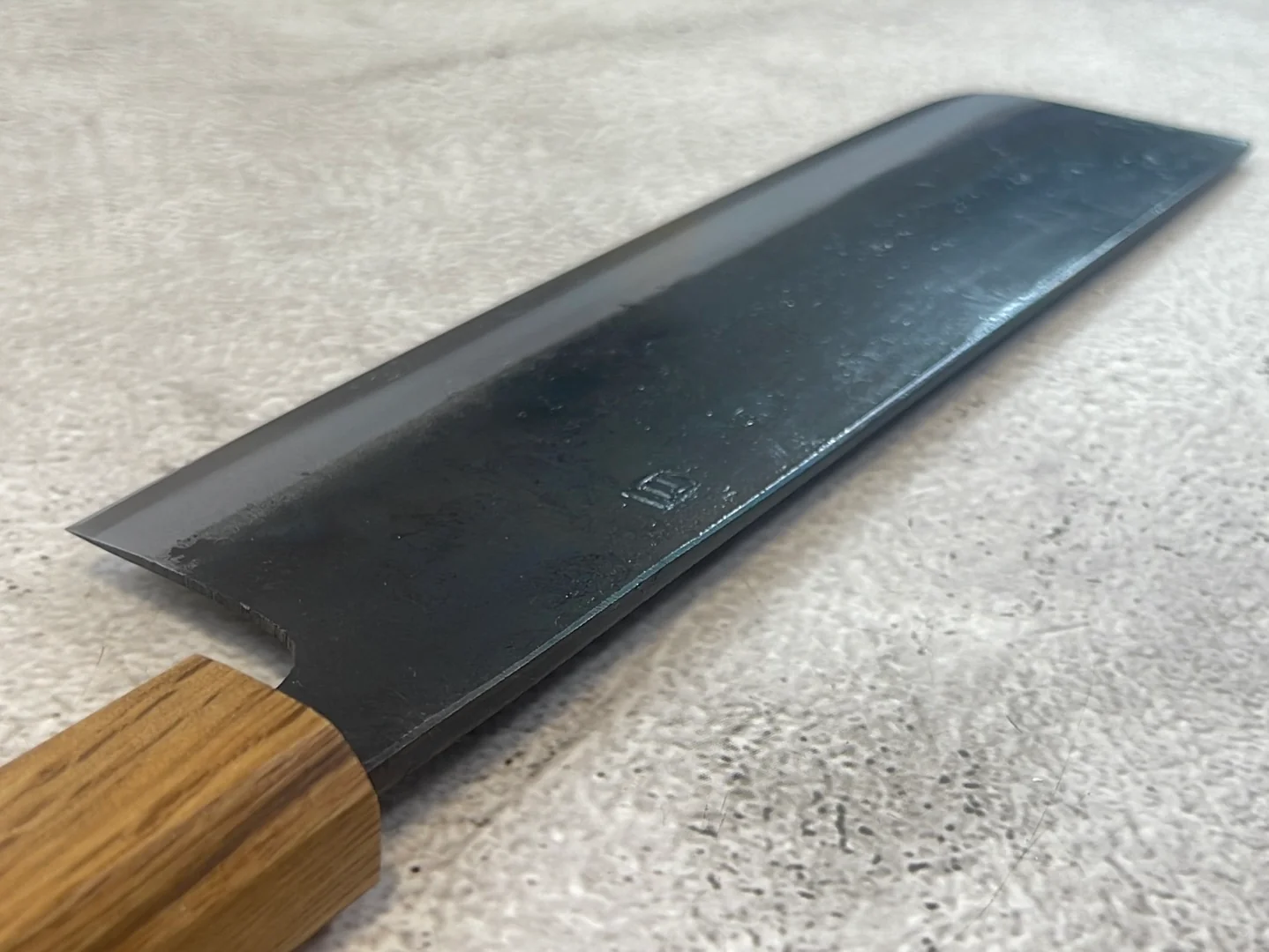 Tsukasa Shiro Kuro 165mm Nakiri - Shirogami Steel - Oak Octagnon Handle - Image 10