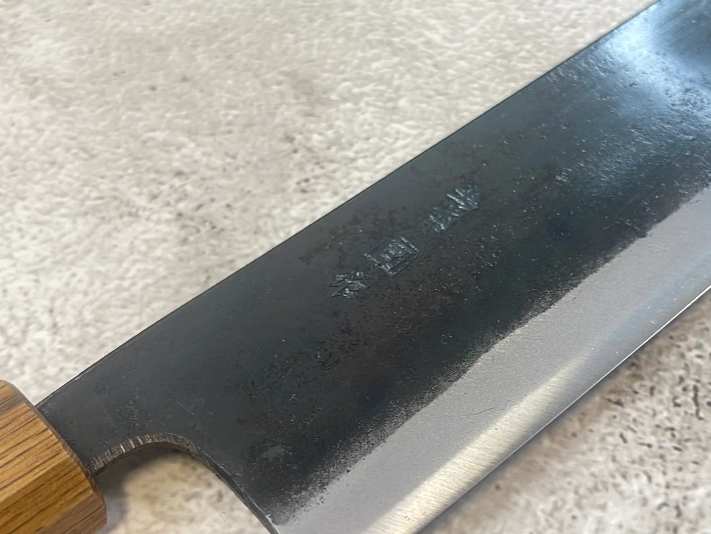 Tsukasa Shiro Kuro 165mm Nakiri - Shirogami Steel - Oak Octagnon Handle - Image 14
