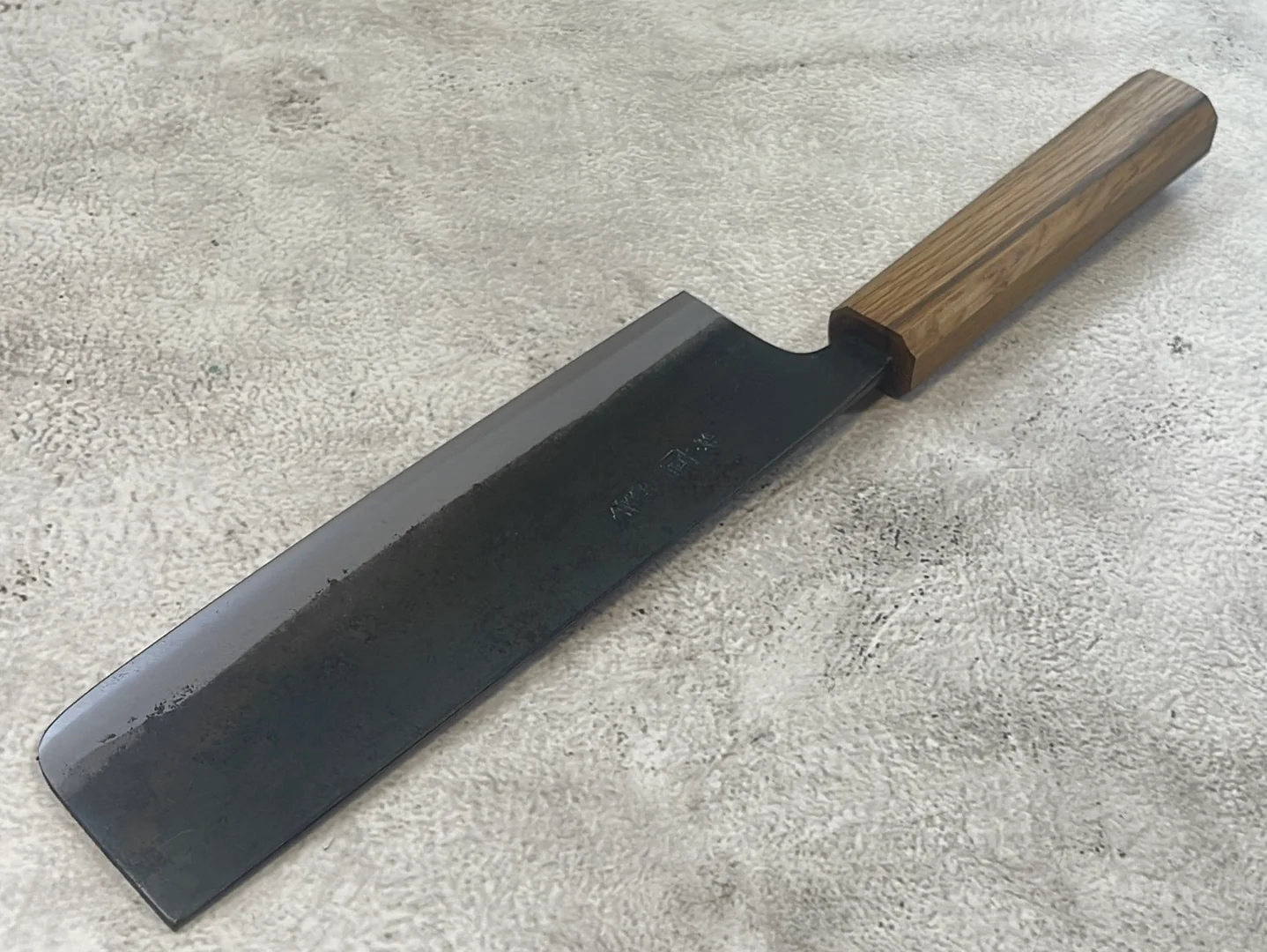 Tsukasa Shiro Kuro 165mm Nakiri - Shirogami Steel - Oak Octagnon Handle - Image 15