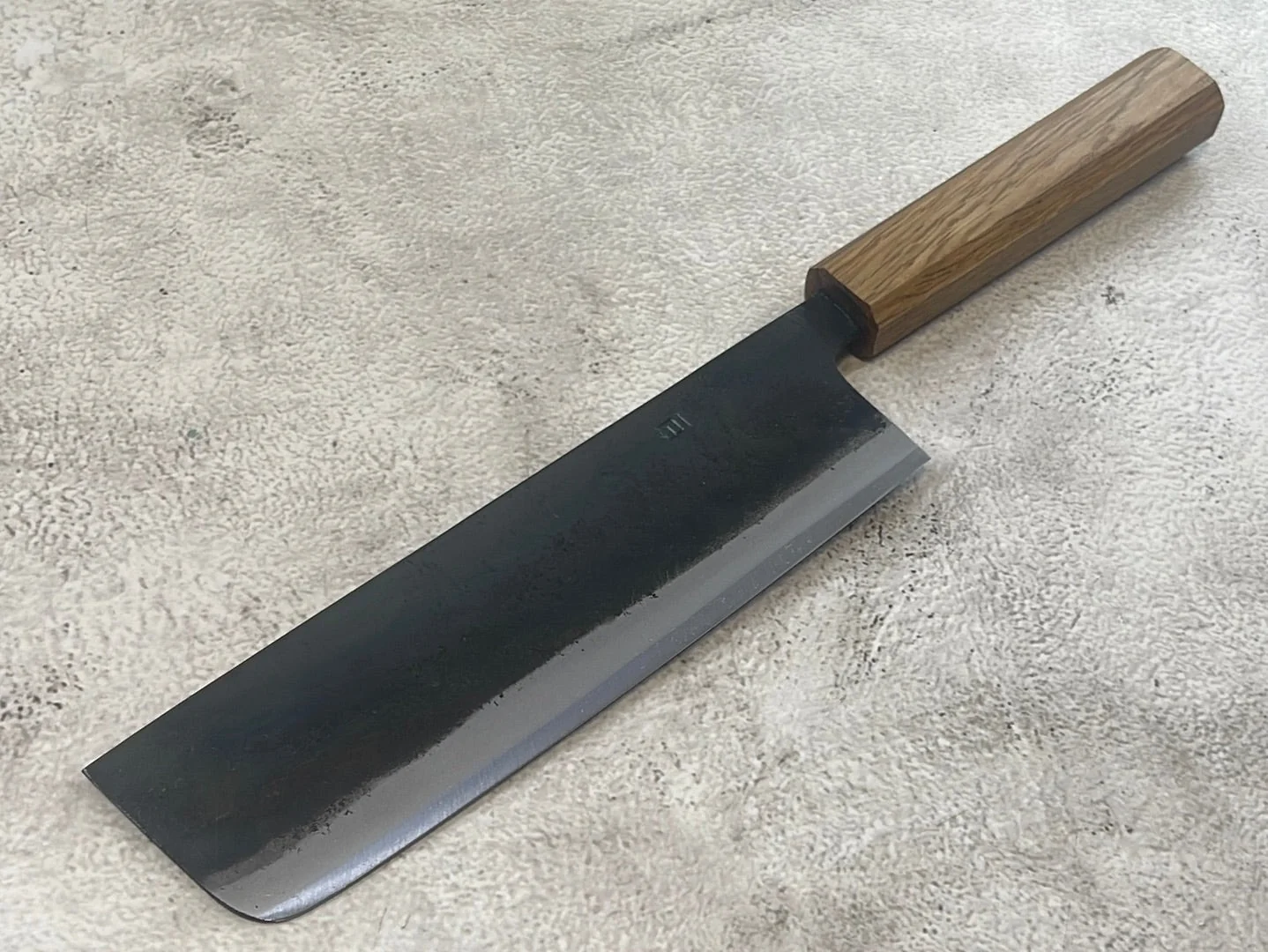 Tsukasa Shiro Kuro 165mm Nakiri - Shirogami Steel - Oak Octagnon Handle - Image 3