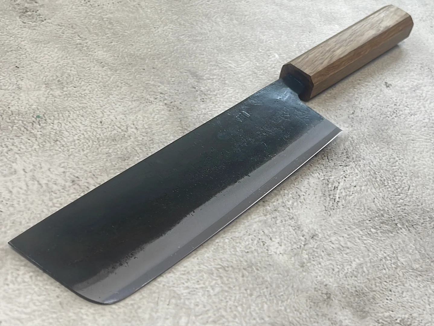 Tsukasa Shiro Kuro 165mm Nakiri - Shirogami Steel - Oak Octagnon Handle - Image 4