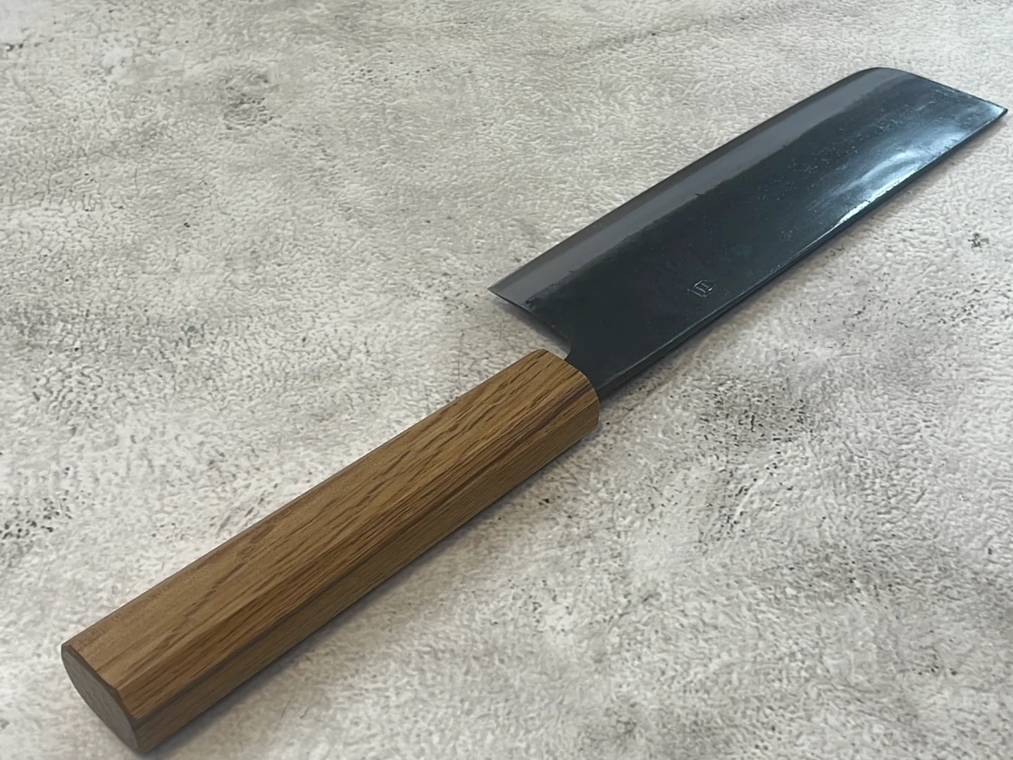 Tsukasa Shiro Kuro 165mm Nakiri - Shirogami Steel - Oak Octagnon Handle - Image 9