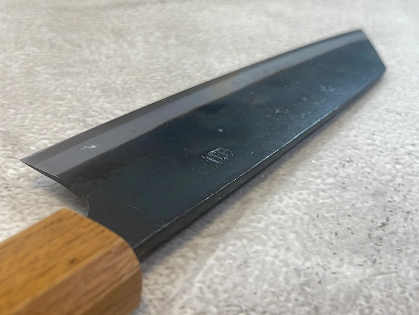 Tsukasa Shiro Kuro 150mm Bunka- Shirogami Steel - Oak Octagnon Handle - Image 10