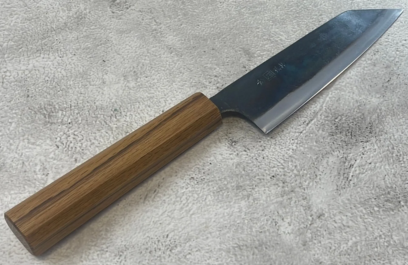 Tsukasa Shiro Kuro 150mm Bunka- Shirogami Steel - Oak Octagnon Handle - Image 11