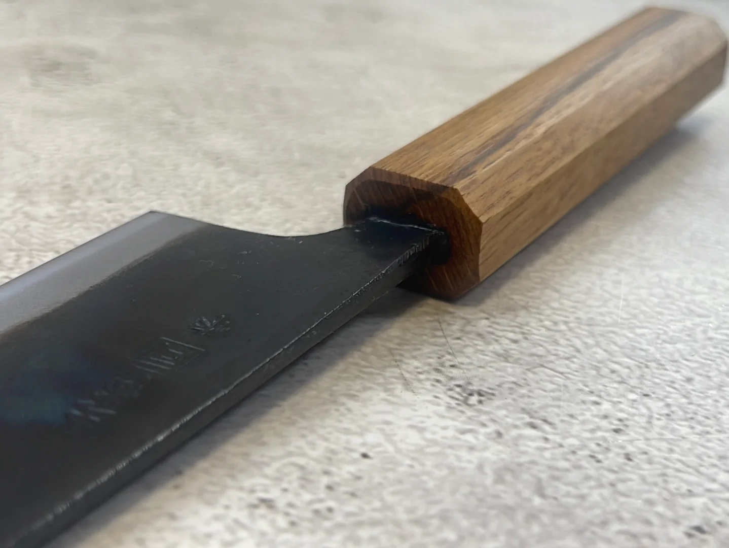 Tsukasa Shiro Kuro 150mm Bunka- Shirogami Steel - Oak Octagnon Handle - Image 16