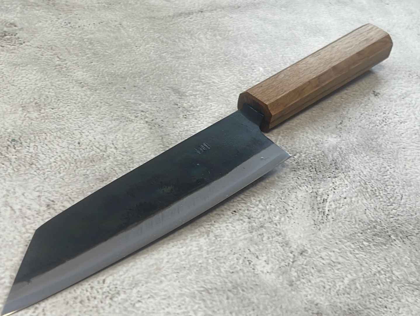 Tsukasa Shiro Kuro 150mm Bunka- Shirogami Steel - Oak Octagnon Handle - Image 4