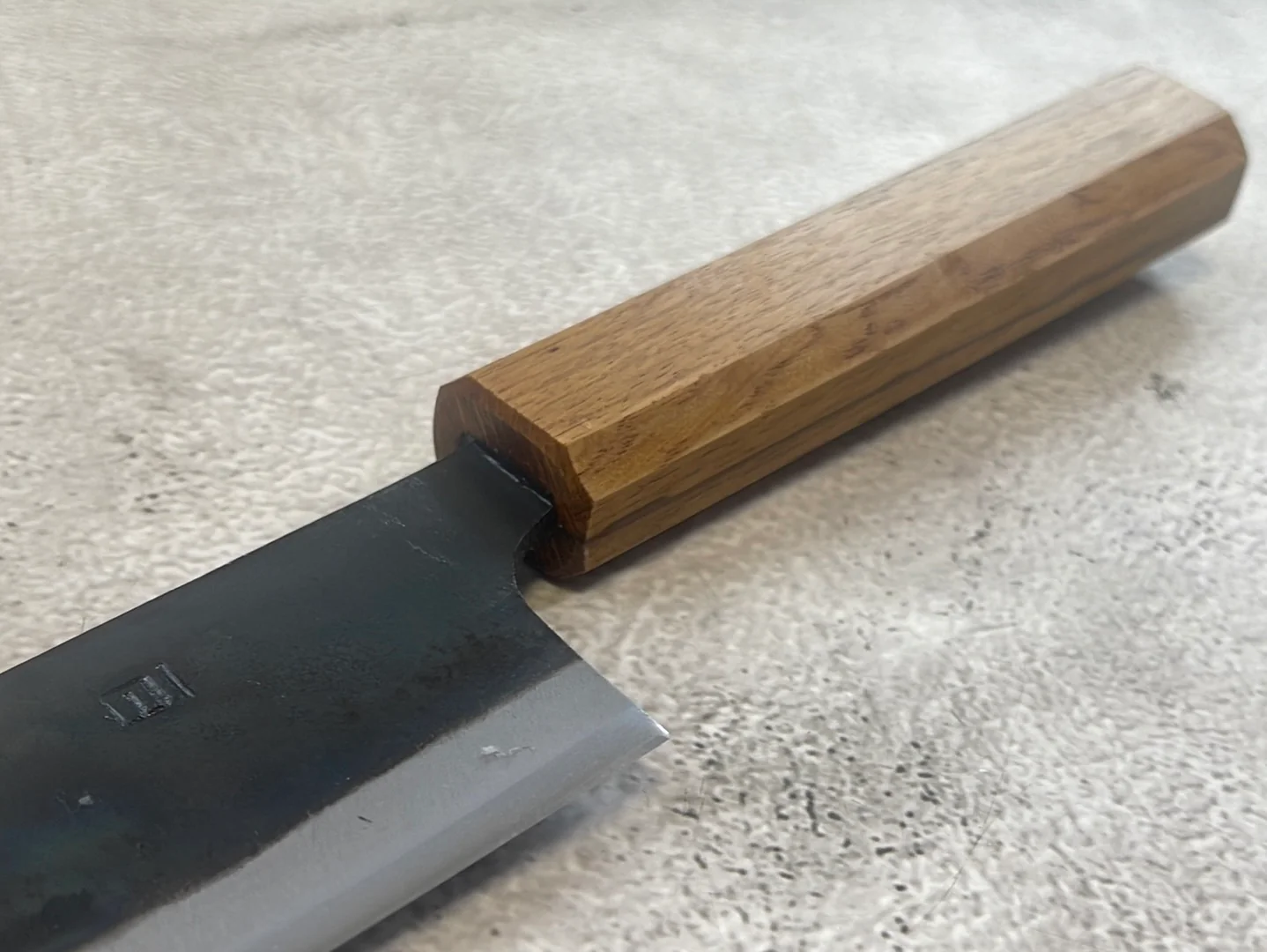 Tsukasa Shiro Kuro 150mm Bunka- Shirogami Steel - Oak Octagnon Handle - Image 6