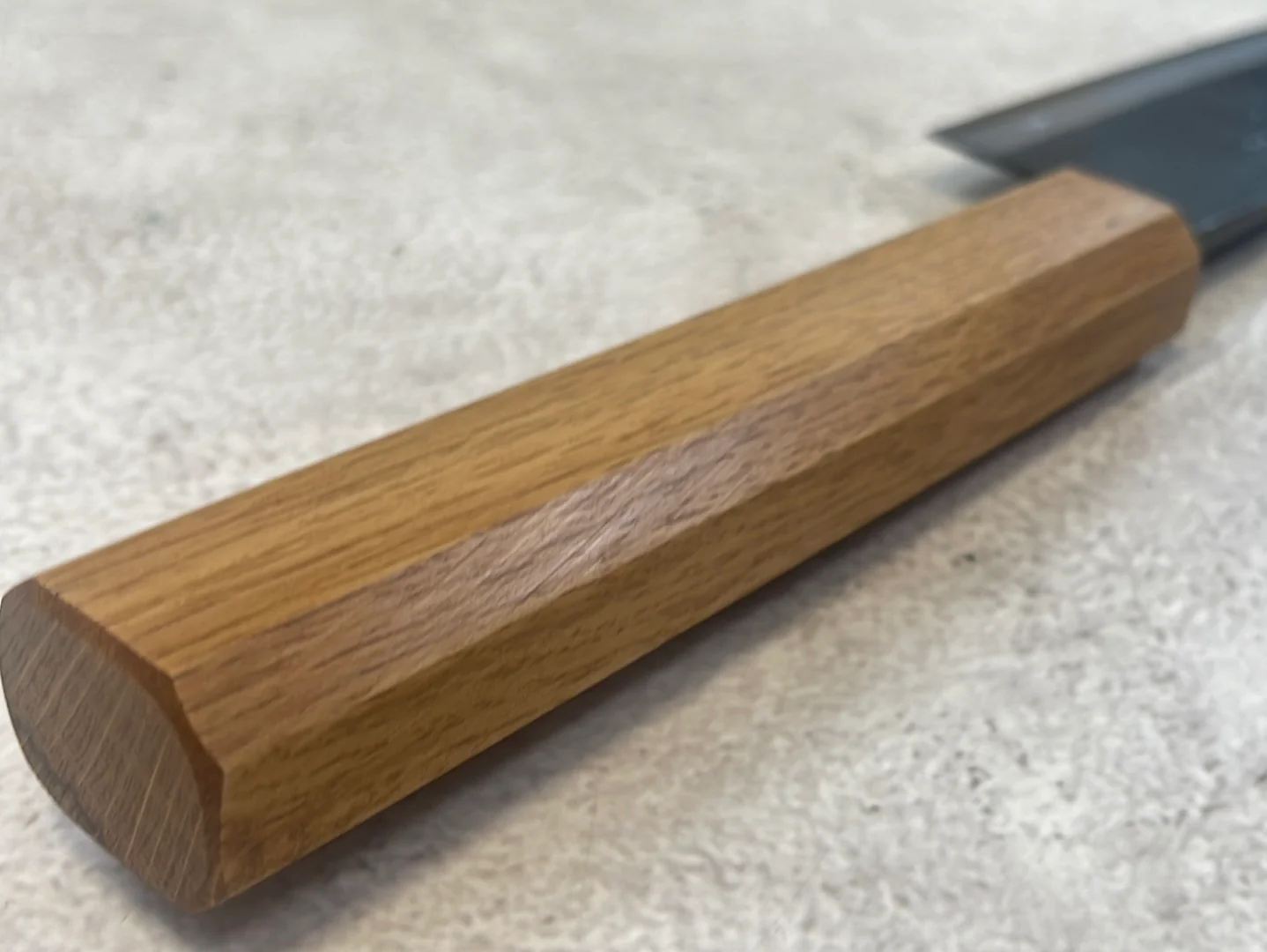 Tsukasa Shiro Kuro 150mm Bunka- Shirogami Steel - Oak Octagnon Handle - Image 9