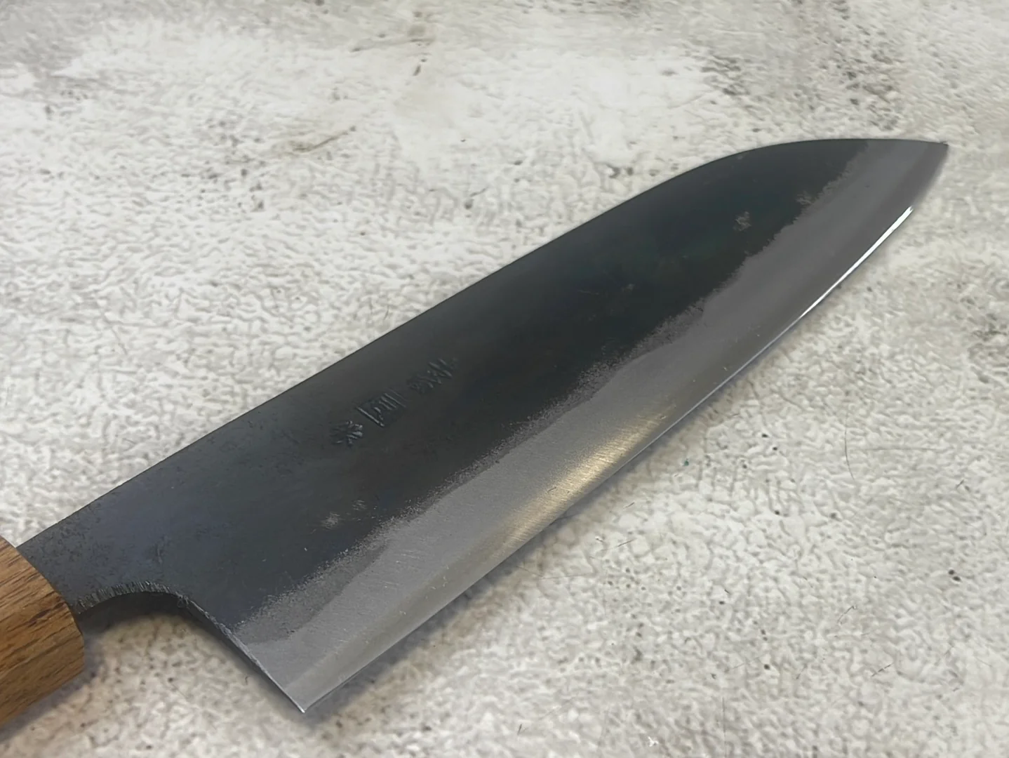 Tsukasa Shiro Kuro 180mm Santoku - Shirogami Steel - Oak Octagnon Handle - Image 10