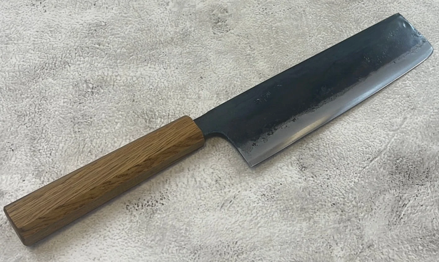 Tsukasa Shiro Kuro 180mm Nakiri - Shirogami Steel - Oak Octagnon Handle - Image 10