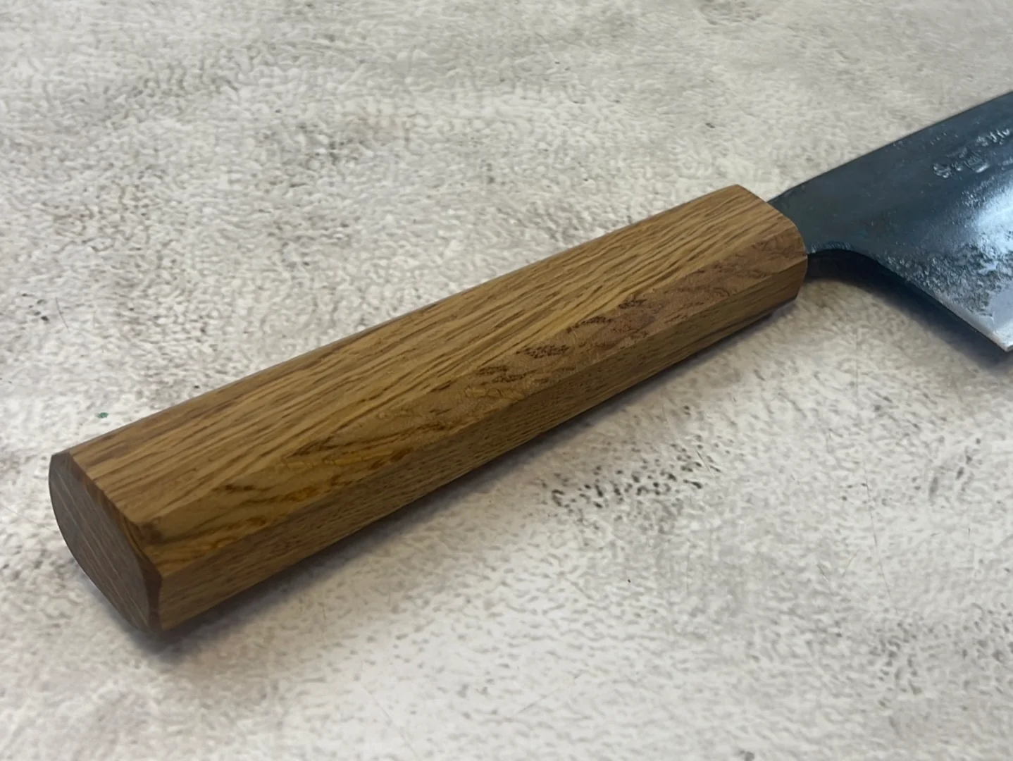 Tsukasa Shiro Kuro 180mm Nakiri - Shirogami Steel - Oak Octagnon Handle - Image 11