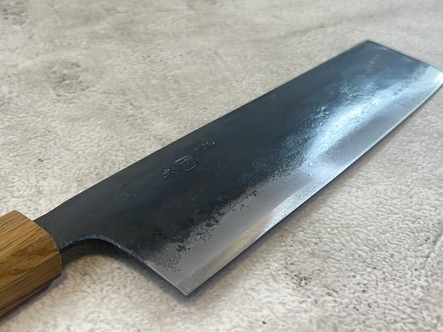 Tsukasa Shiro Kuro 180mm Nakiri - Shirogami Steel - Oak Octagnon Handle - Image 12