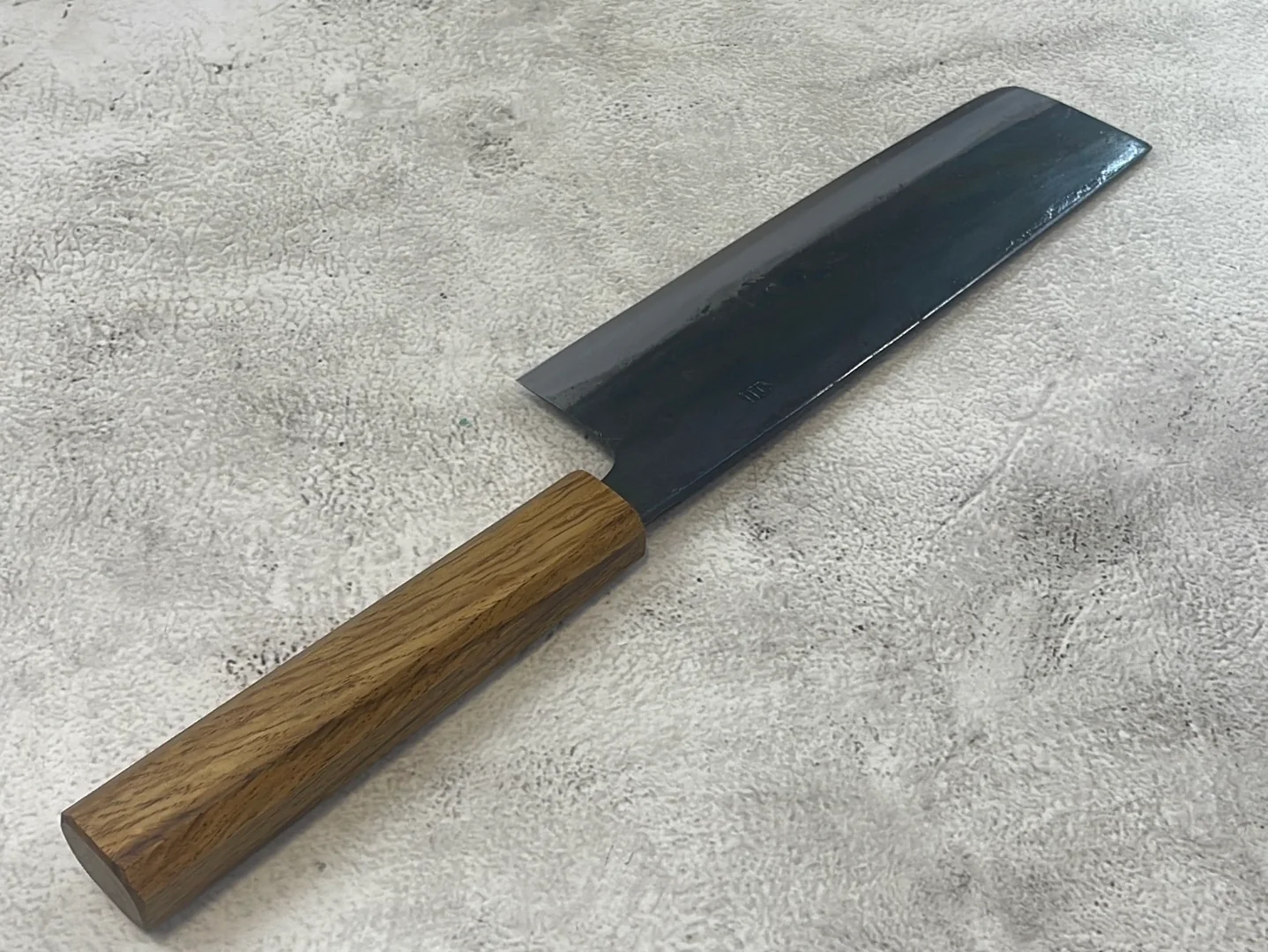 Tsukasa Shiro Kuro 180mm Nakiri - Shirogami Steel - Oak Octagnon Handle - Image 8