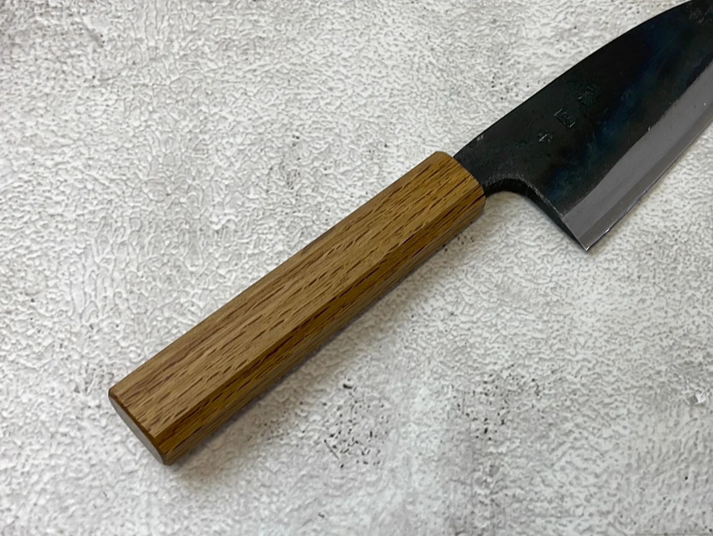 Tsukasa Shiro Kuro 135mm Deba - Shirogami Steel - Oak Octagnon Handle - Image 10
