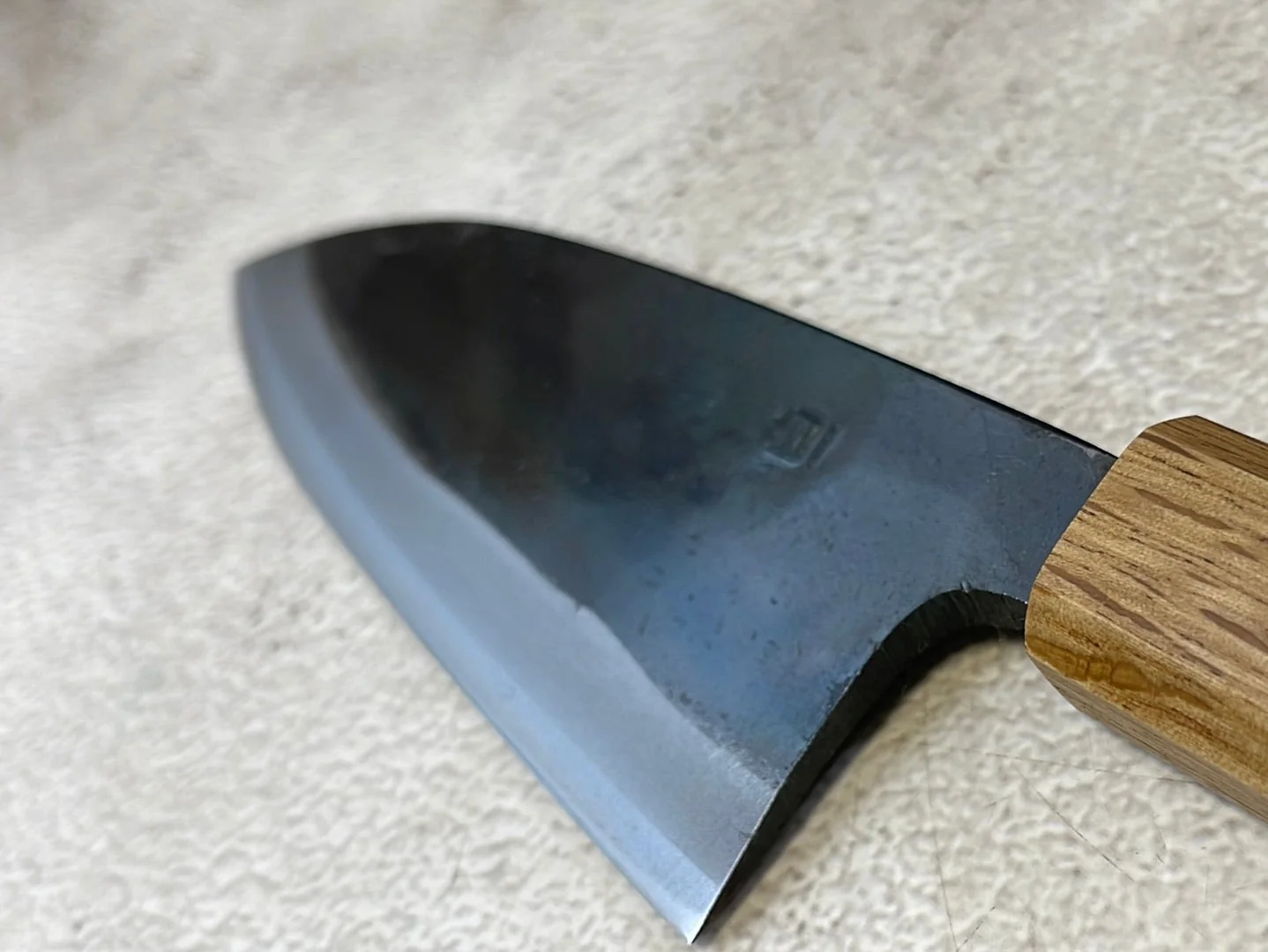 Tsukasa Shiro Kuro 135mm Deba - Shirogami Steel - Oak Octagnon Handle - Image 8