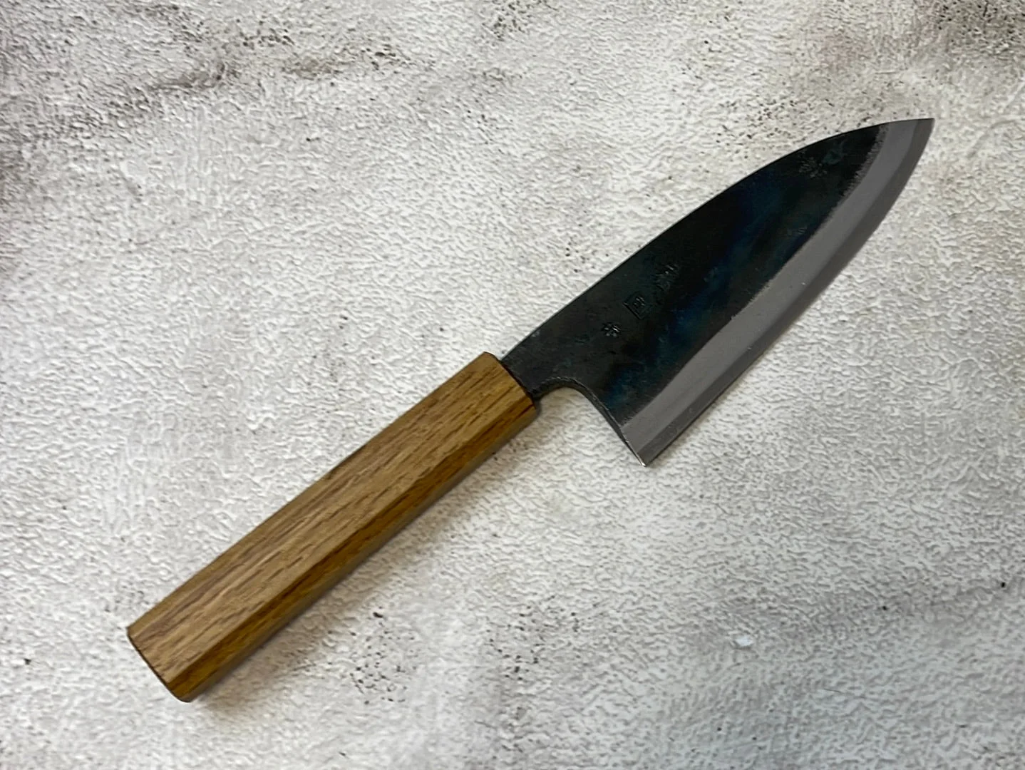 Tsukasa Shiro Kuro 135mm Deba - Shirogami Steel - Oak Octagnon Handle - Image 9
