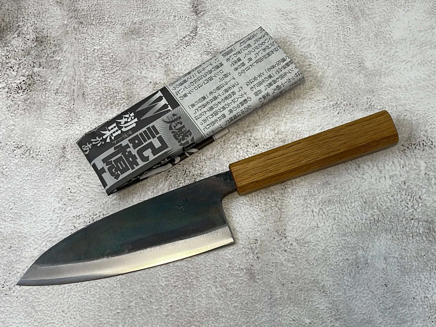 Tsukasa Shiro Kuro 150mm Deba - Shirogami Steel - Oak Octagnon Handle