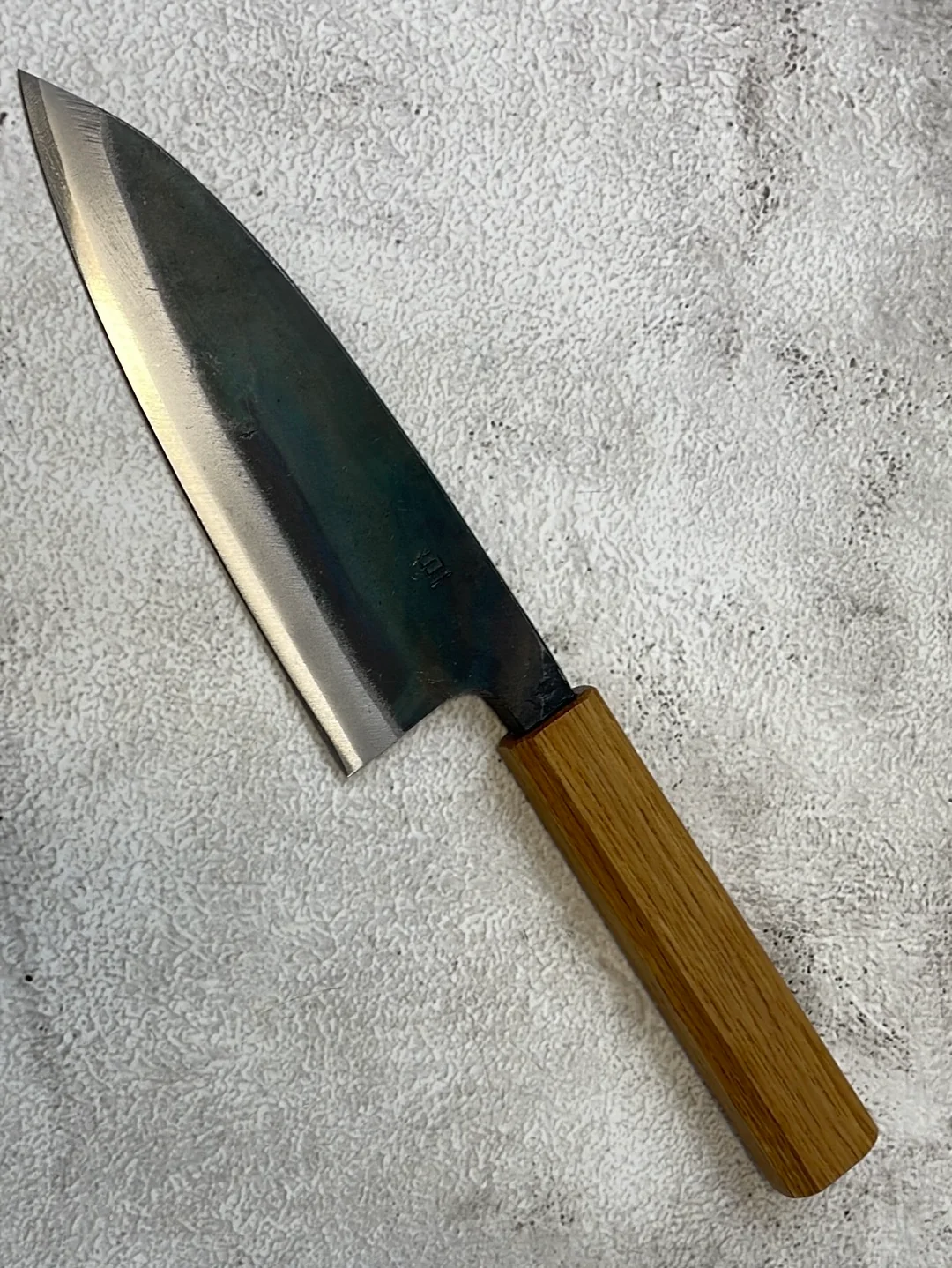Tsukasa Shiro Kuro 150mm Deba - Shirogami Steel - Oak Octagnon Handle - Image 3