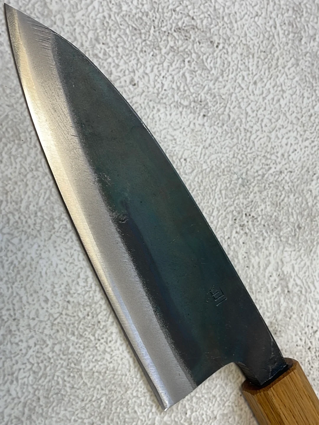 Tsukasa Shiro Kuro 150mm Deba - Shirogami Steel - Oak Octagnon Handle - Image 4