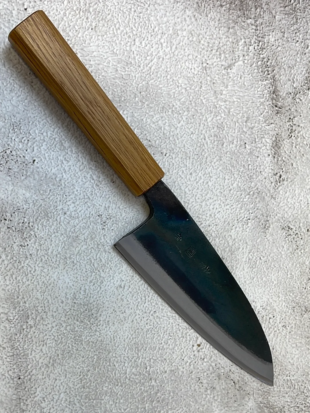 Tsukasa Shiro Kuro 150mm Deba - Shirogami Steel - Oak Octagnon Handle - Image 9