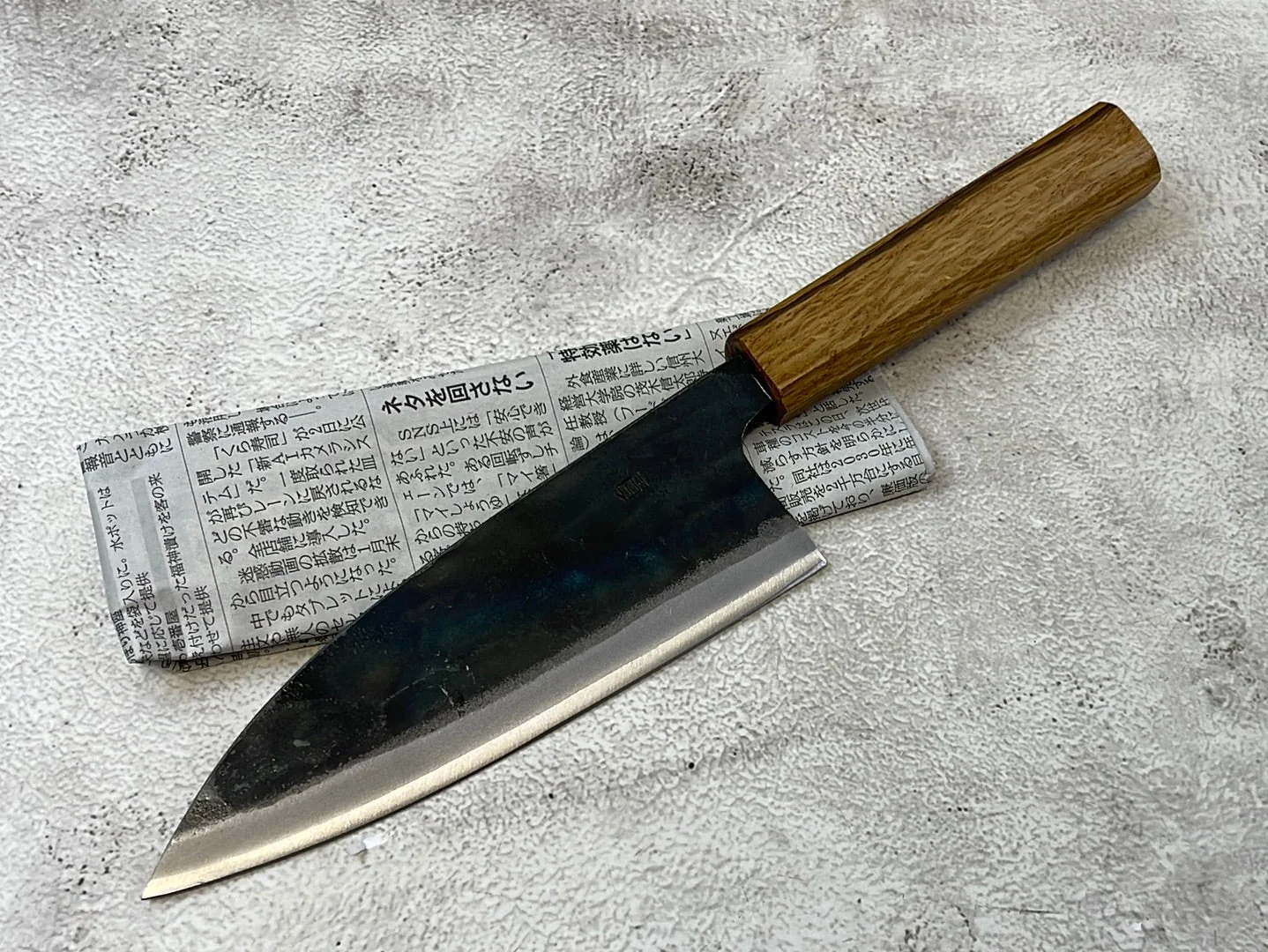 Tsukasa Shiro Kuro 165mm Deba - Shirogami Steel - Oak Octagnon Handle - Image 2