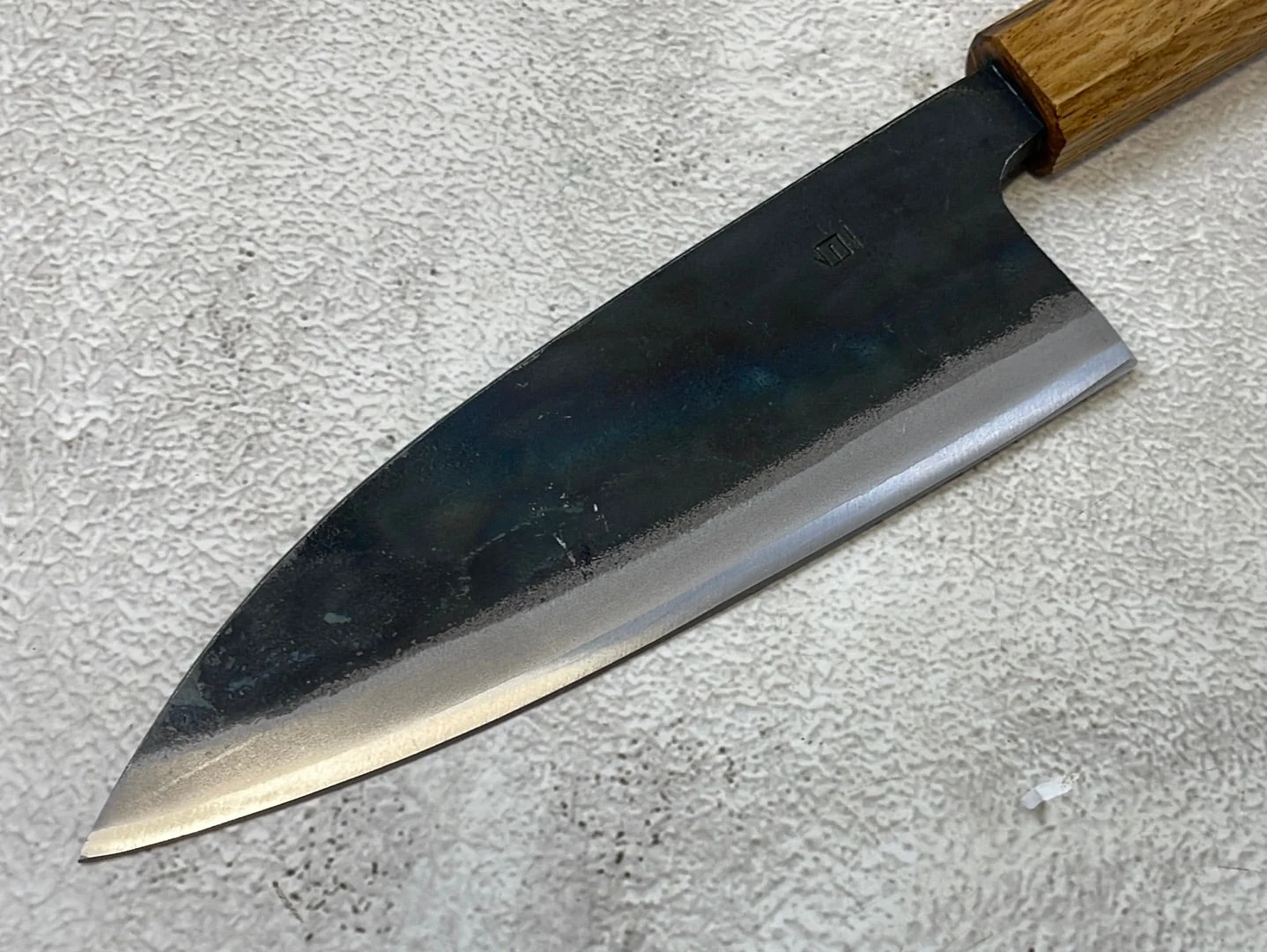 Tsukasa Shiro Kuro 165mm Deba - Shirogami Steel - Oak Octagnon Handle - Image 4