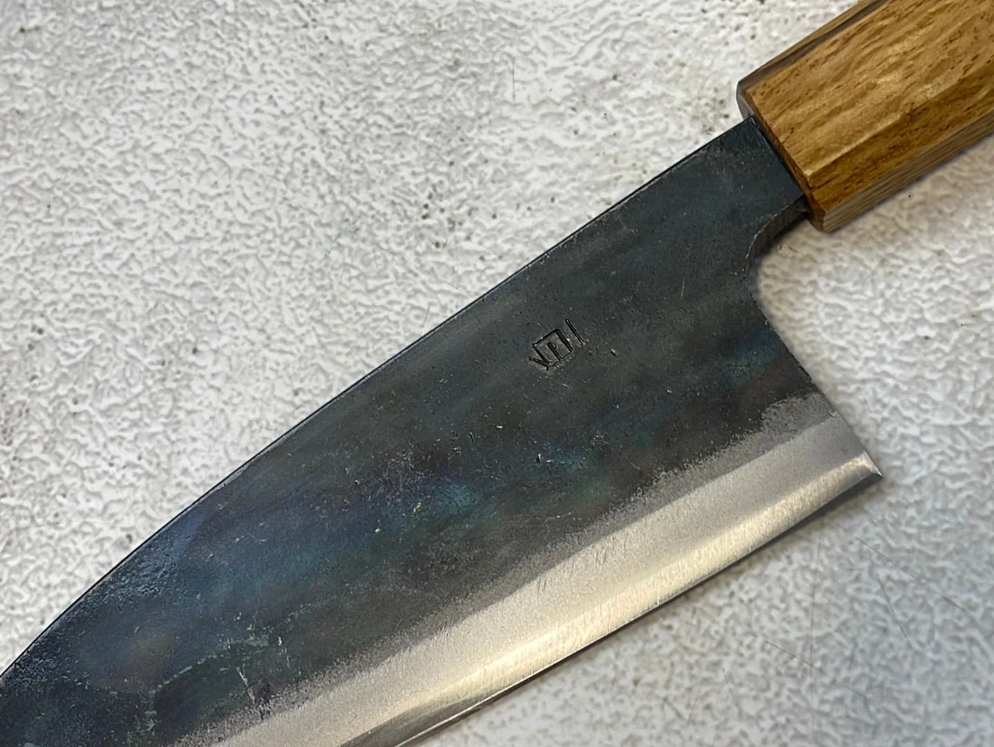 Tsukasa Shiro Kuro 165mm Deba - Shirogami Steel - Oak Octagnon Handle - Image 5