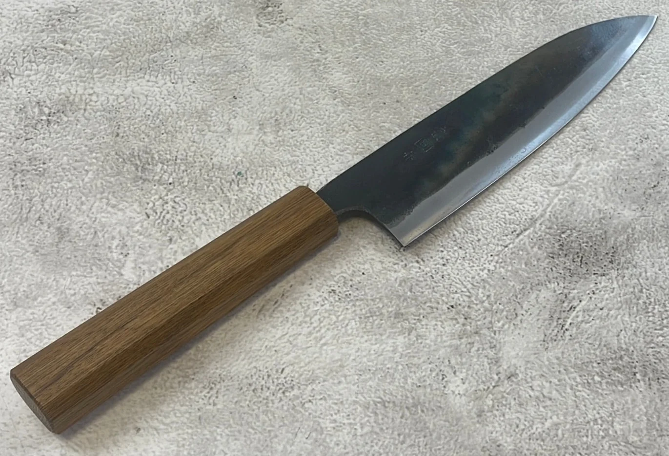 Tsukasa Shiro Kuro 180mm Gyuto- Shirogami Steel - Oak Octagnon Handle - Image 10