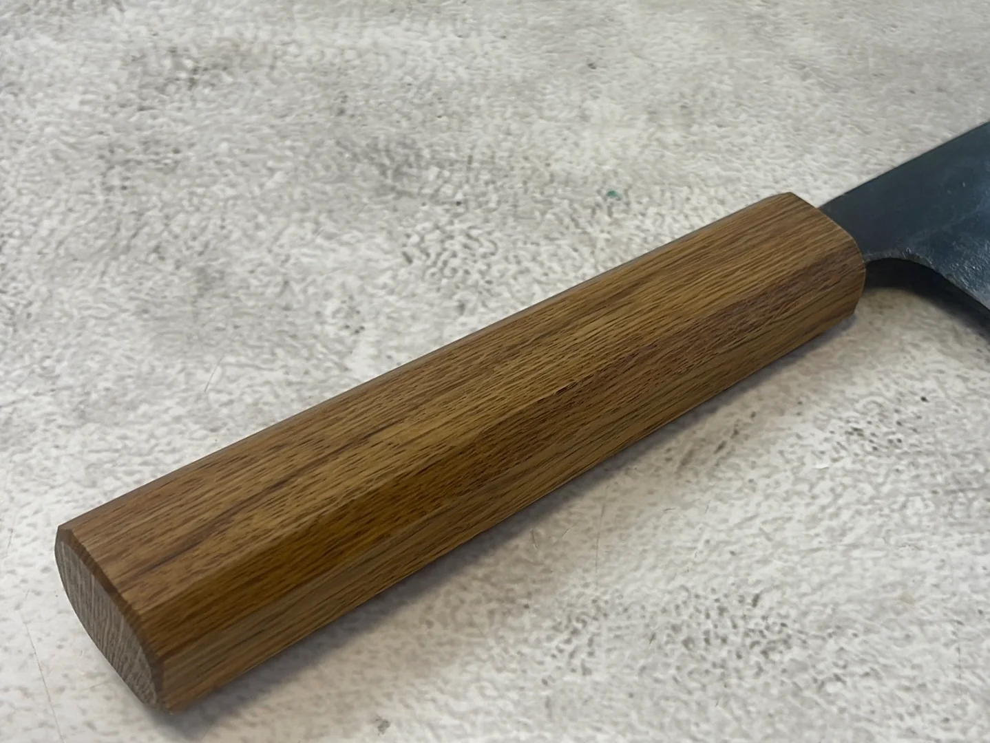 Tsukasa Shiro Kuro 180mm Gyuto- Shirogami Steel - Oak Octagnon Handle - Image 11