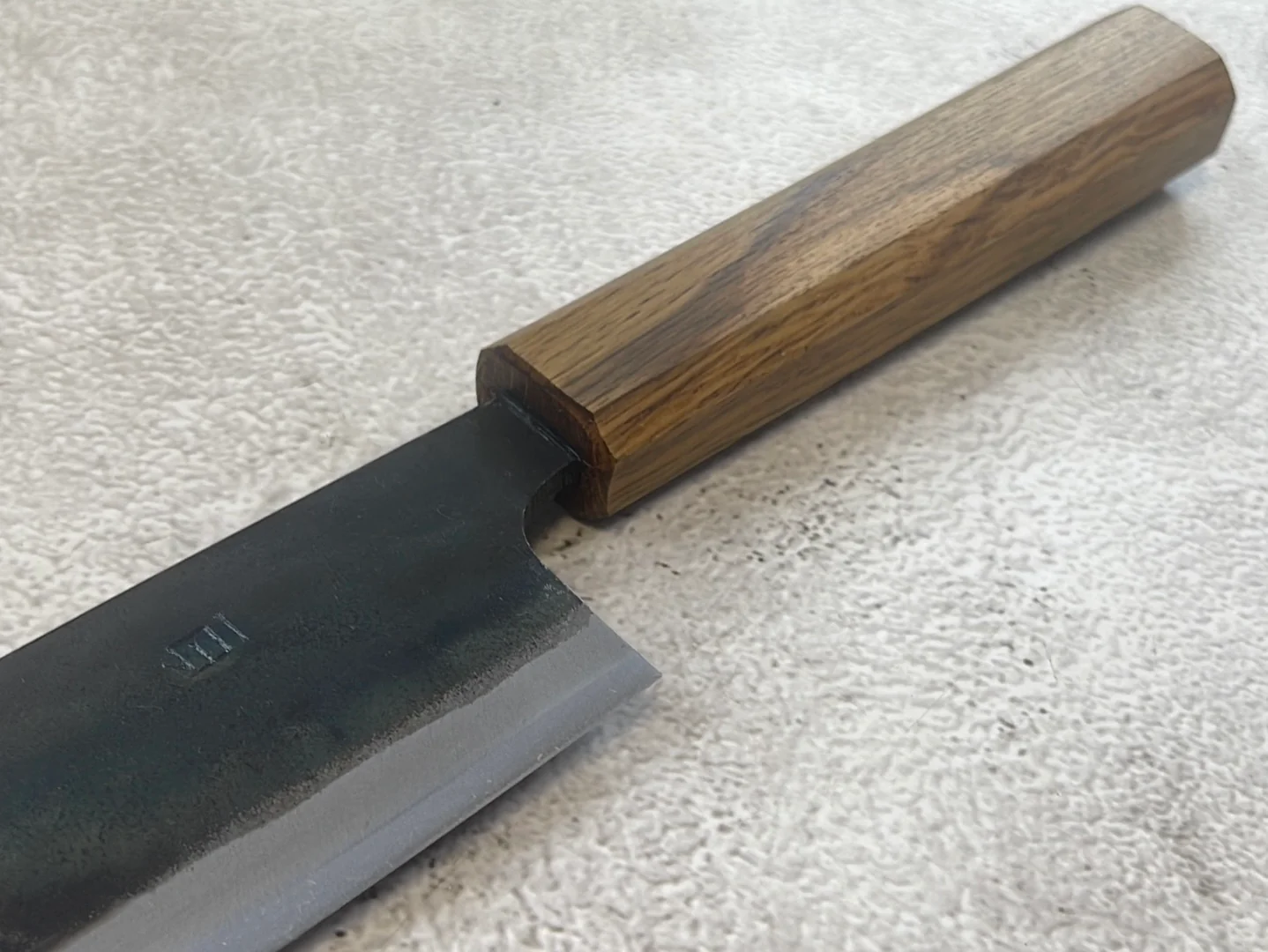Tsukasa Shiro Kuro 180mm Gyuto- Shirogami Steel - Oak Octagnon Handle - Image 5