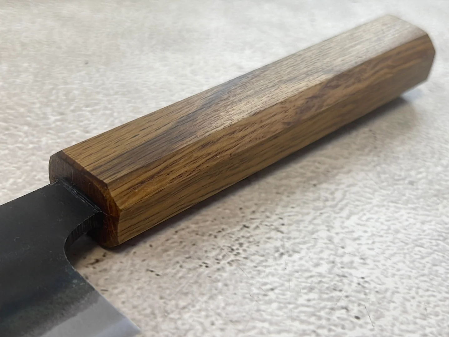 Tsukasa Shiro Kuro 180mm Gyuto- Shirogami Steel - Oak Octagnon Handle - Image 6