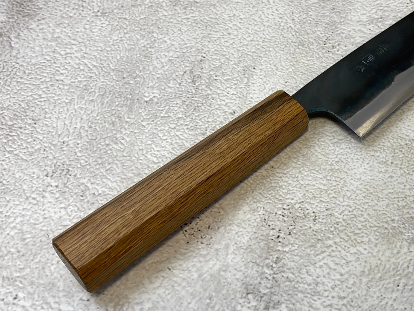 Tsukasa Shiro Kuro 165mm Bunka- Shirogami Steel - Oak Octagnon Handle - Image 10