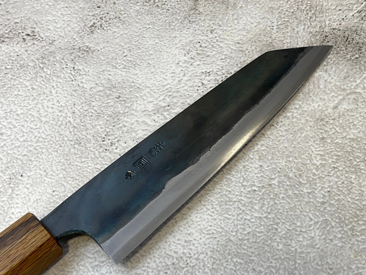 Tsukasa Shiro Kuro 165mm Bunka- Shirogami Steel - Oak Octagnon Handle - Image 11