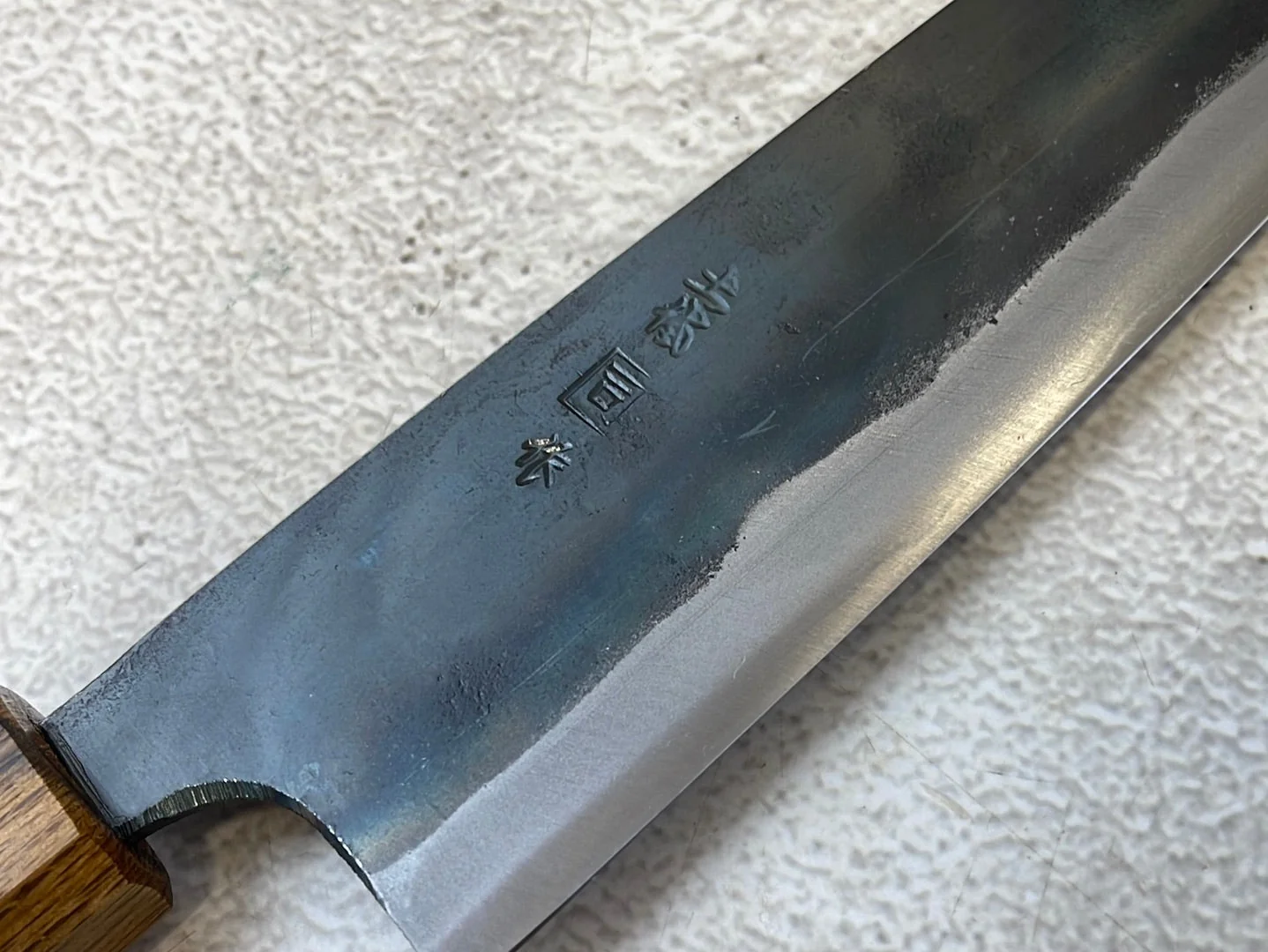 Tsukasa Shiro Kuro 165mm Bunka- Shirogami Steel - Oak Octagnon Handle - Image 12