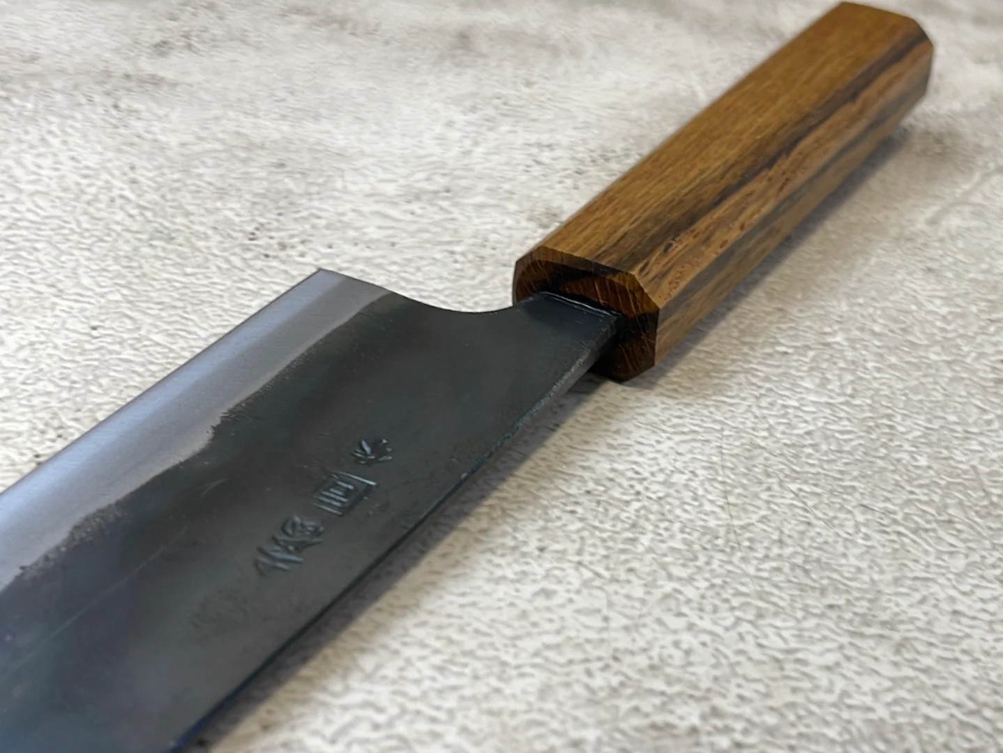 Tsukasa Shiro Kuro 165mm Bunka- Shirogami Steel - Oak Octagnon Handle - Image 14