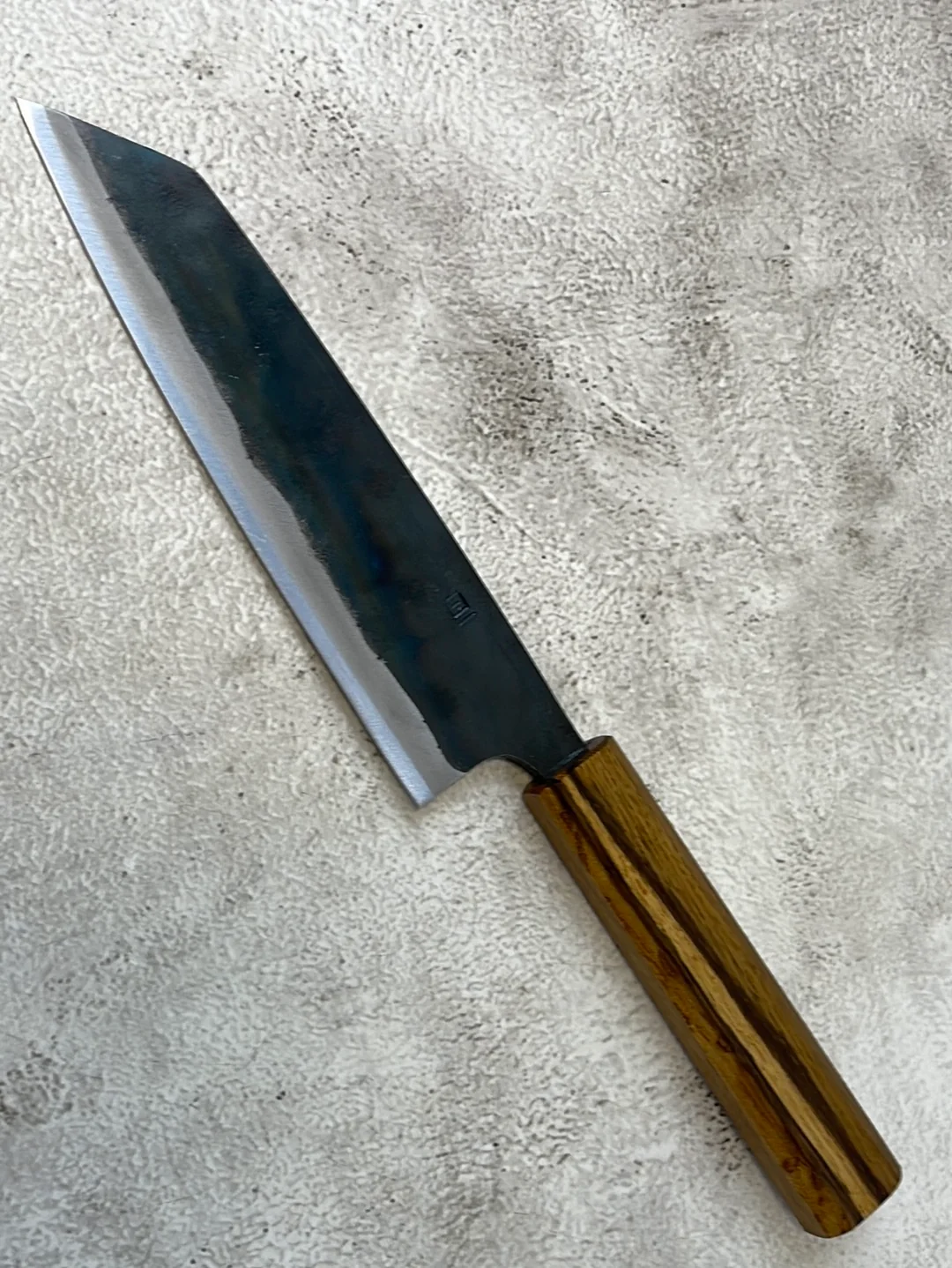 Tsukasa Shiro Kuro 165mm Bunka- Shirogami Steel - Oak Octagnon Handle - Image 2